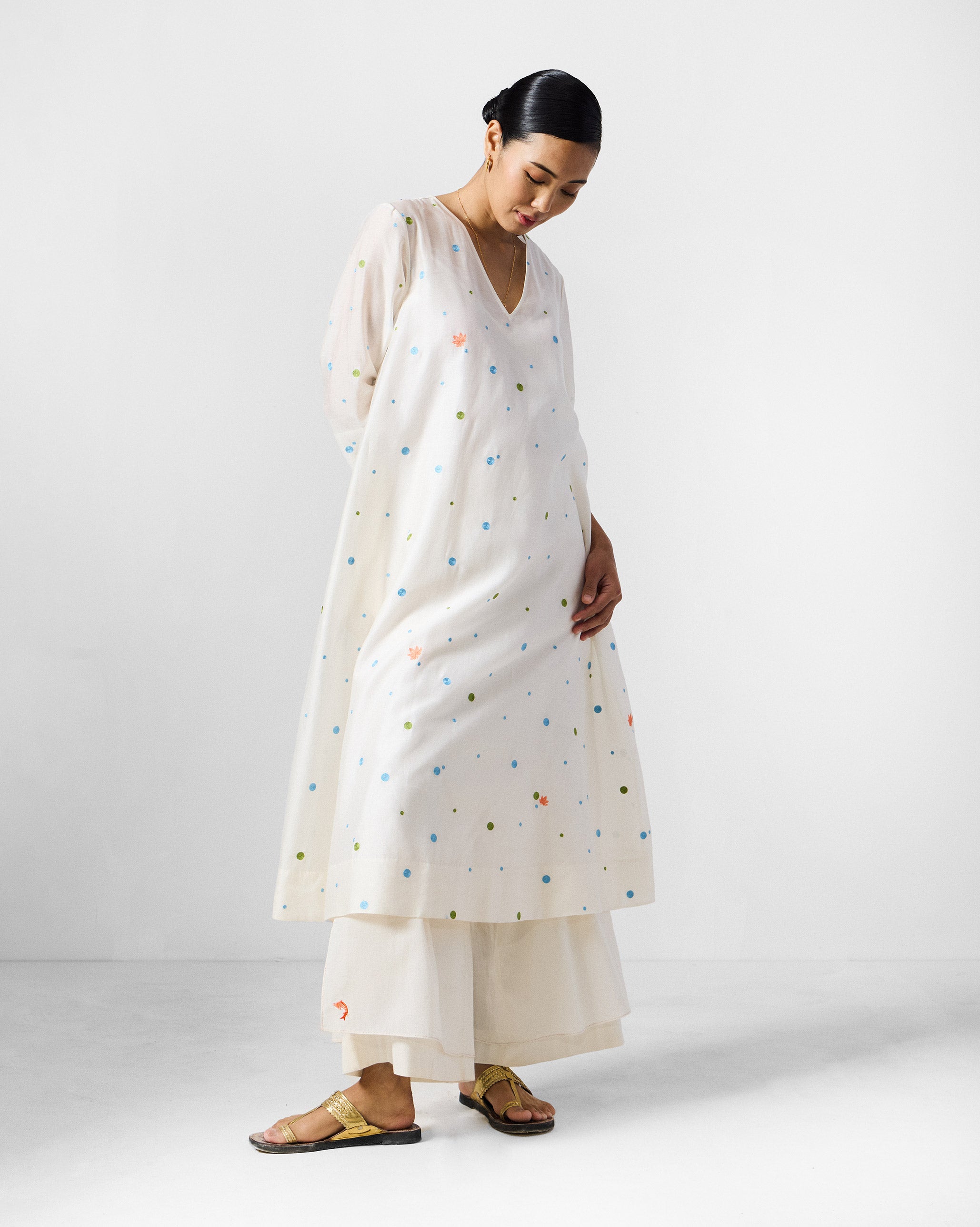 The Meadow Kurta Set - Ivory