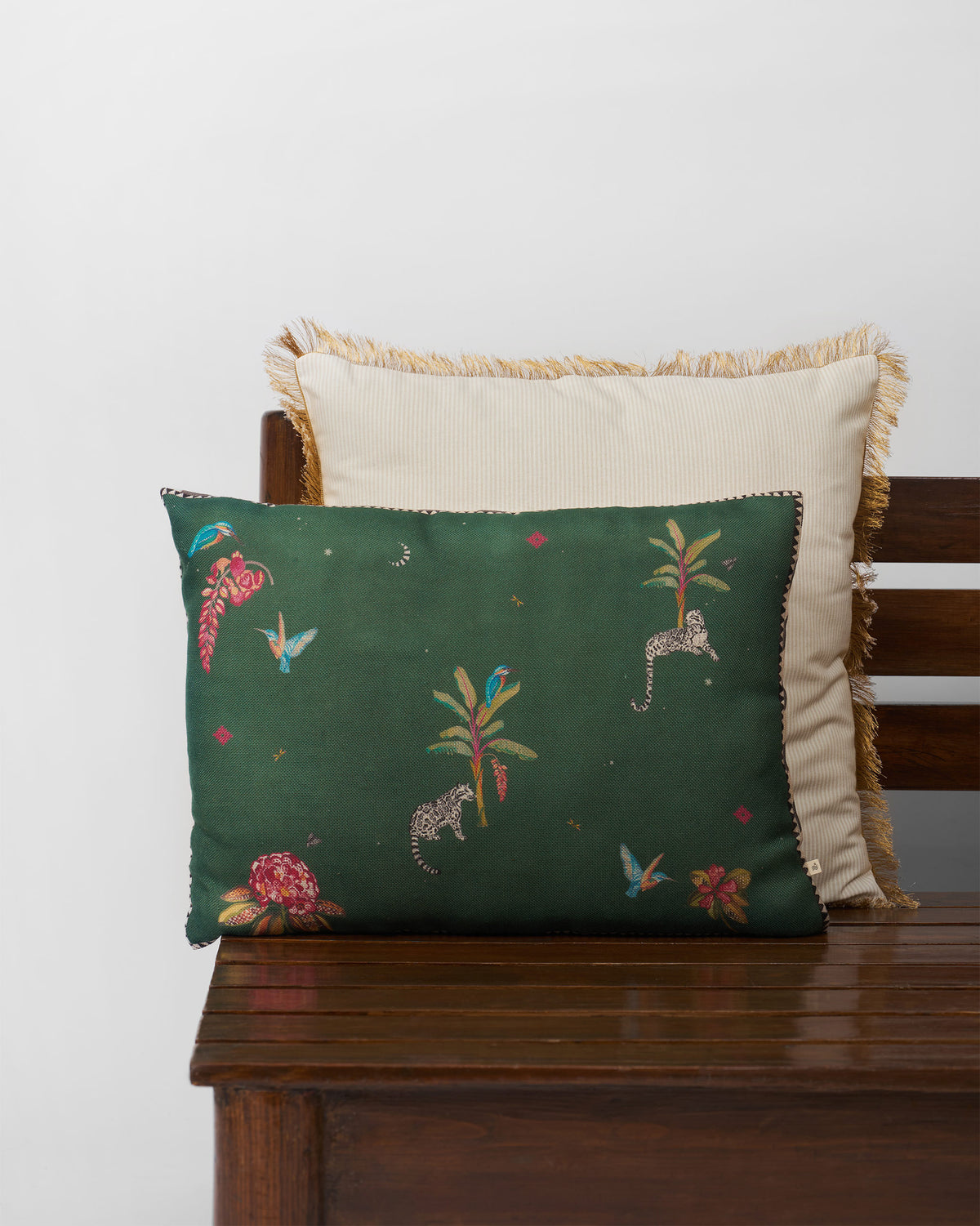 Kingfisher Bloom Cushion Cover
