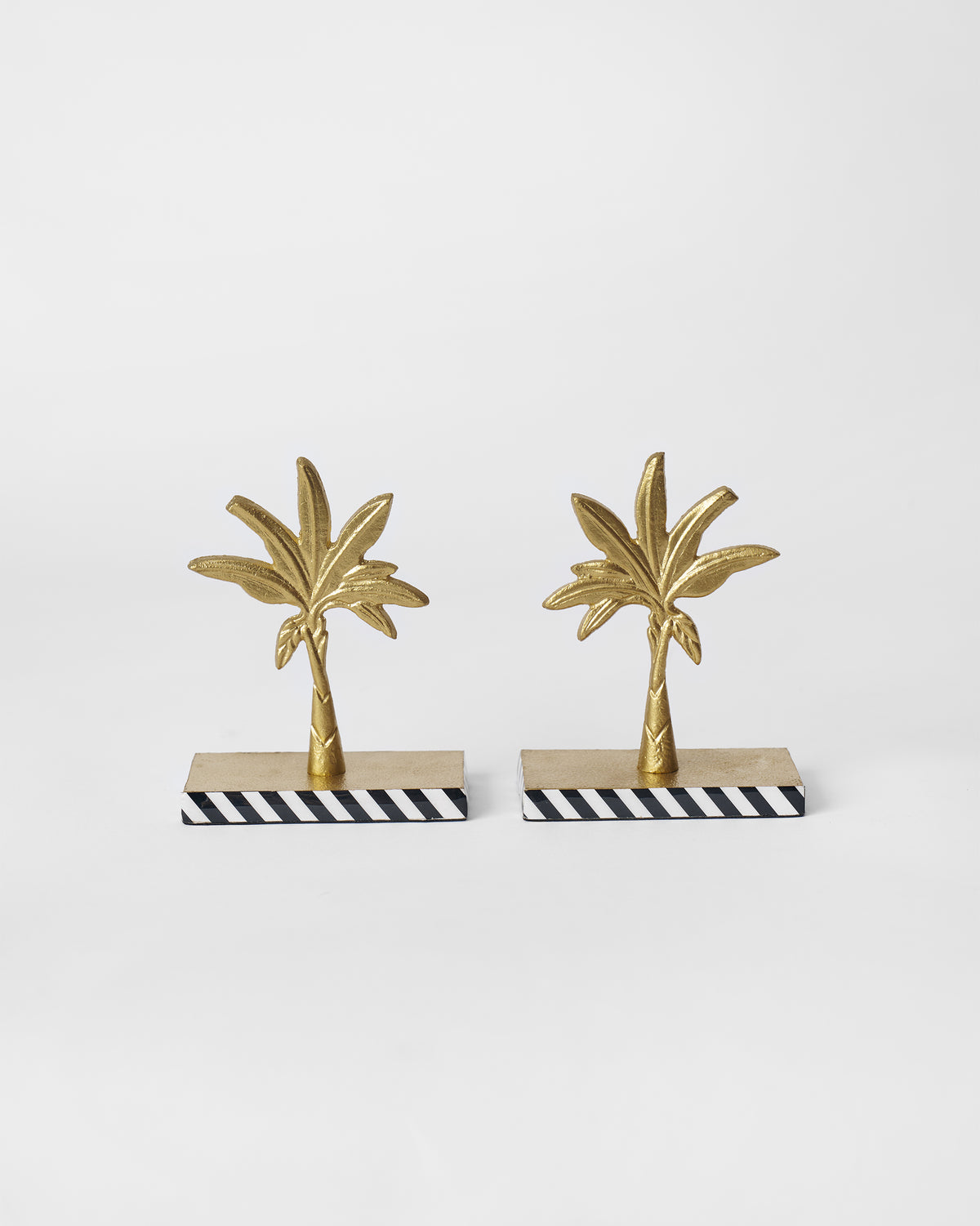 Gilded Palm Bookends