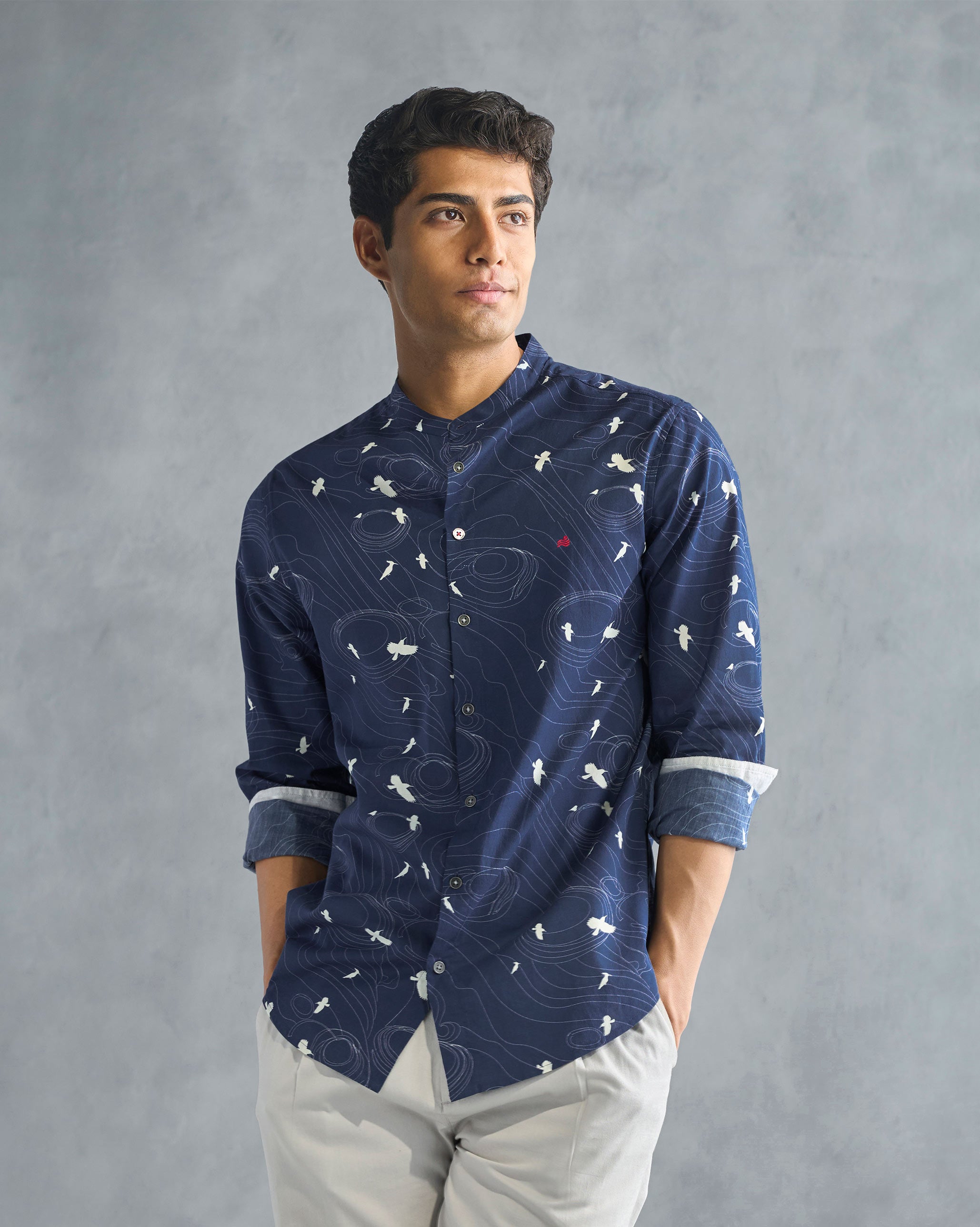 Nawab Shirt - Deep Navy