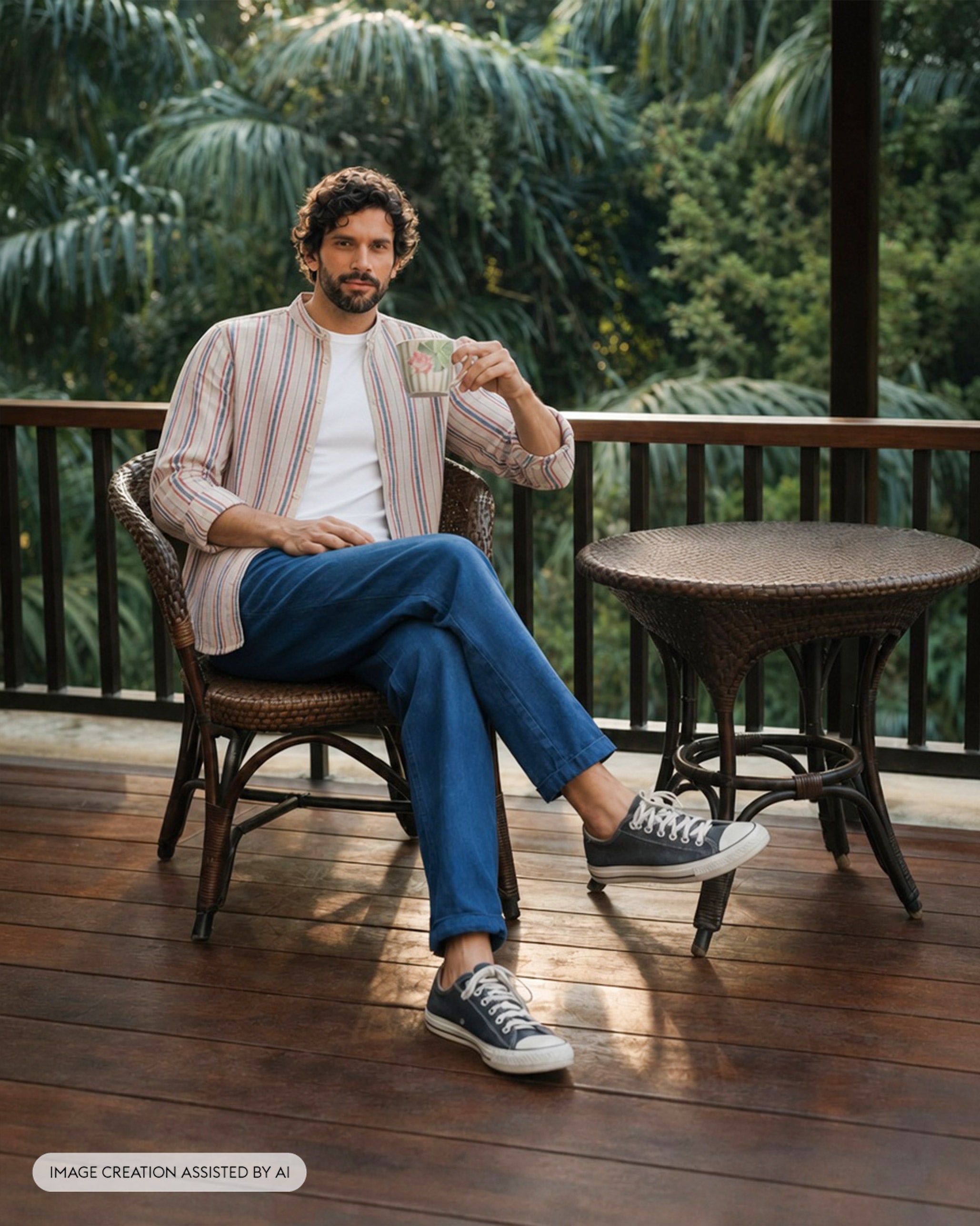 Nawab Shirt - Striped Kala Cotton Slim Fit