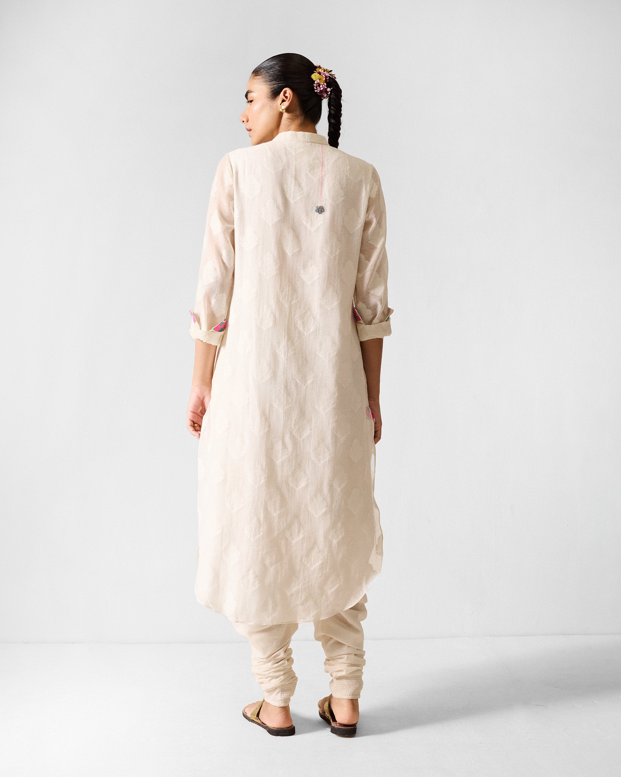 The Basic Long Length Kurta Set - Ivory