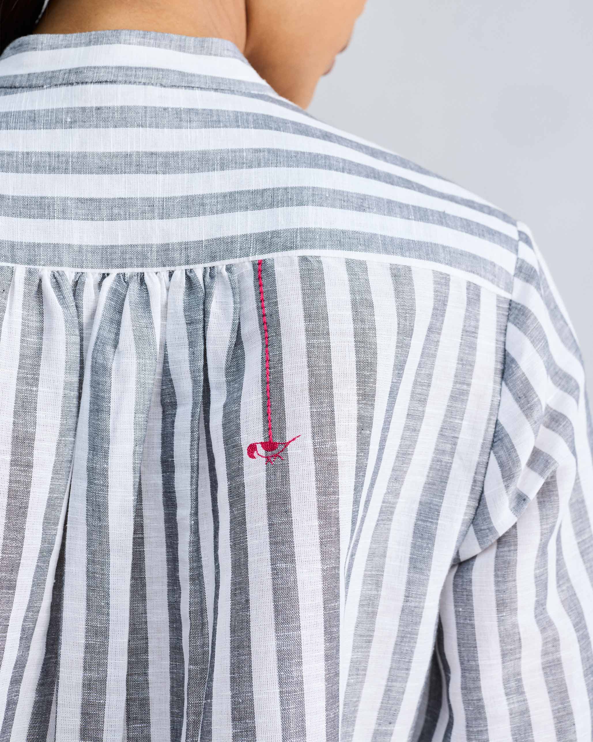 The Mandarin Collar Set - Charcoal
