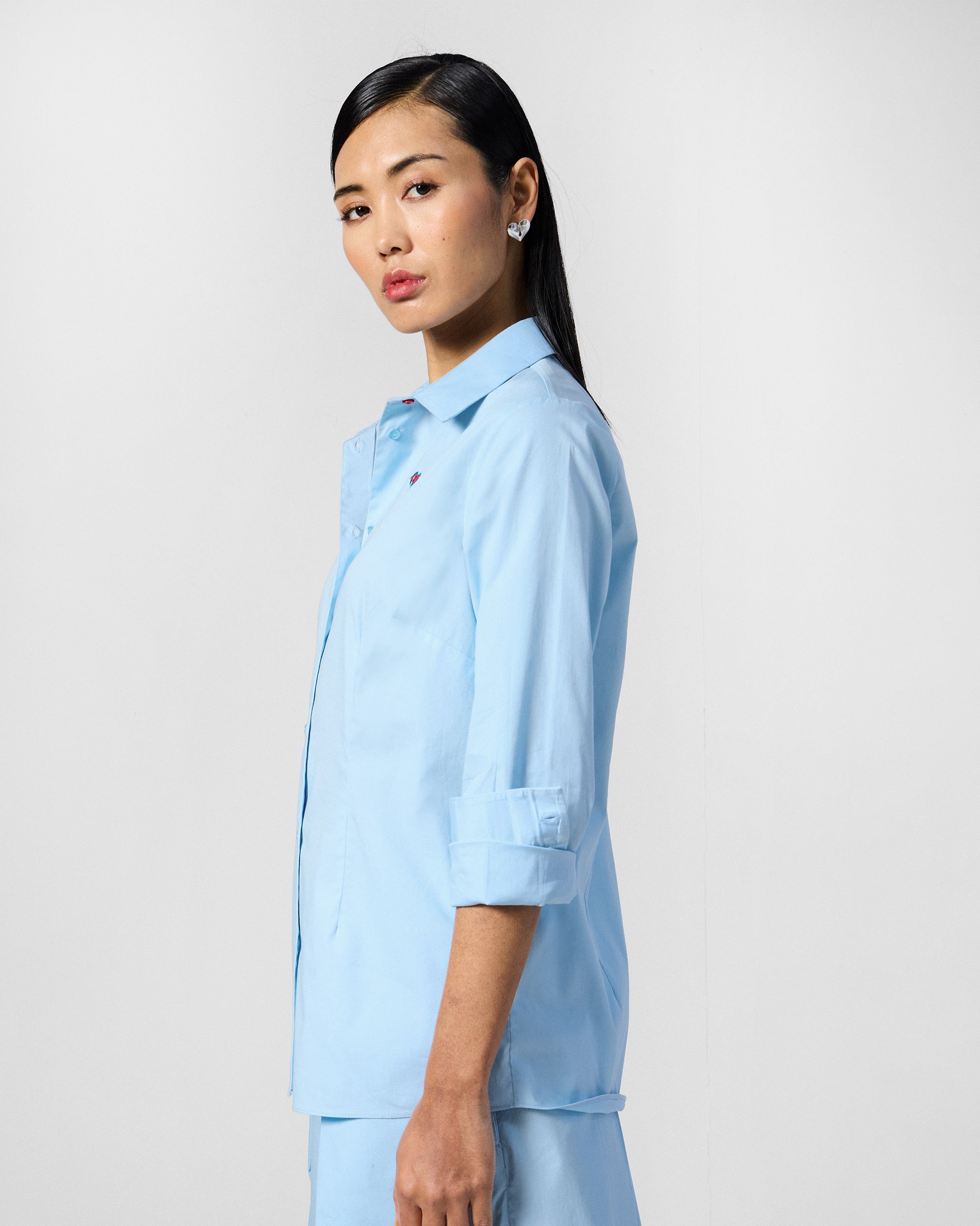 The Ela Shirt Set - Ice Blue