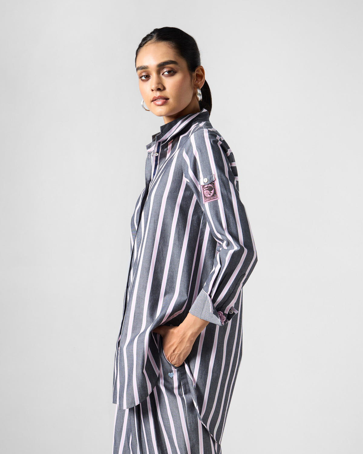 The Trench Shirt Set - Charcoal