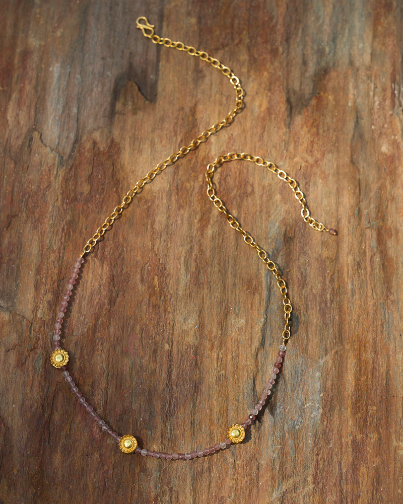 Opera Necklace - Pink & Gold