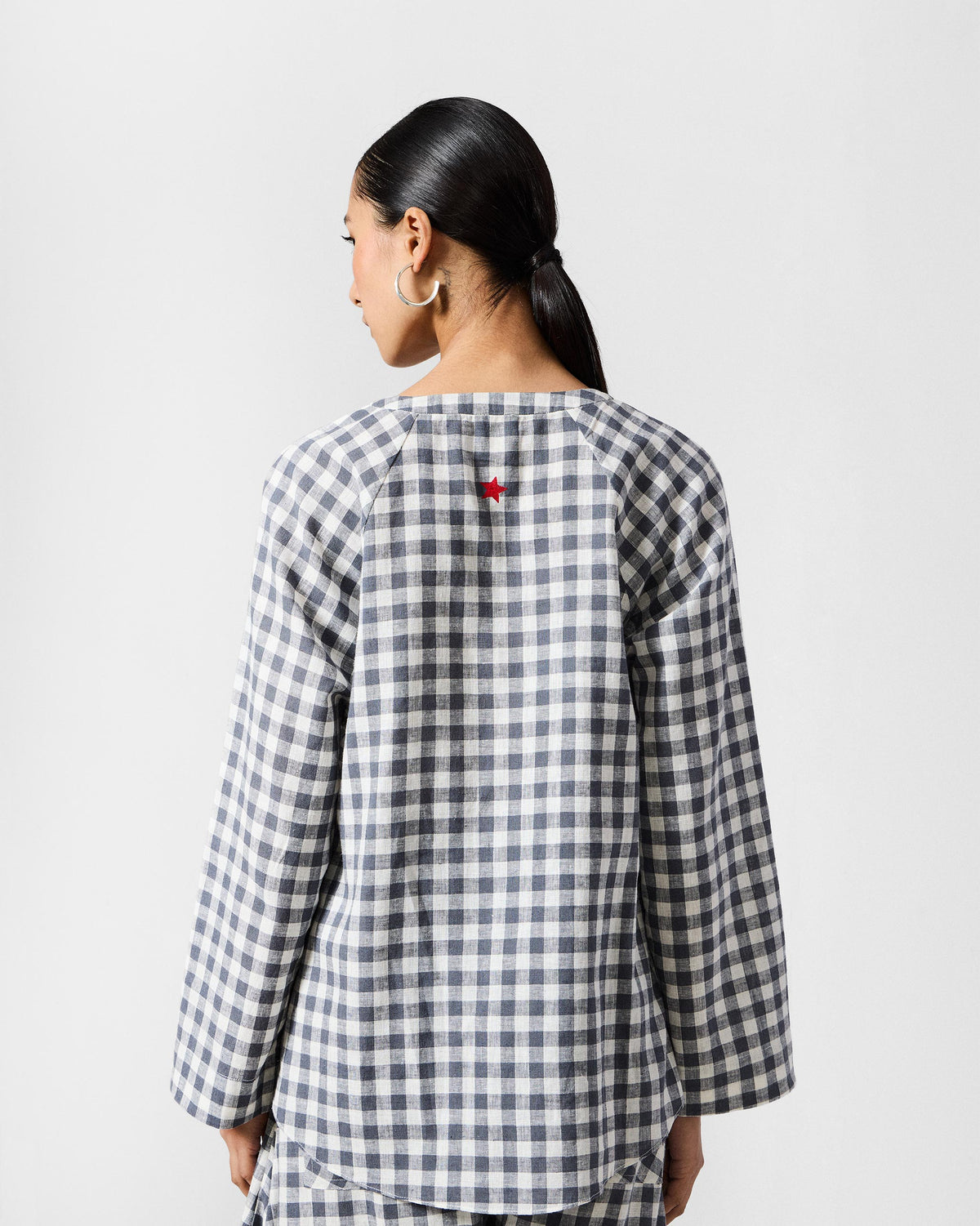 The Zil Top Set - Charcoal & White Checks