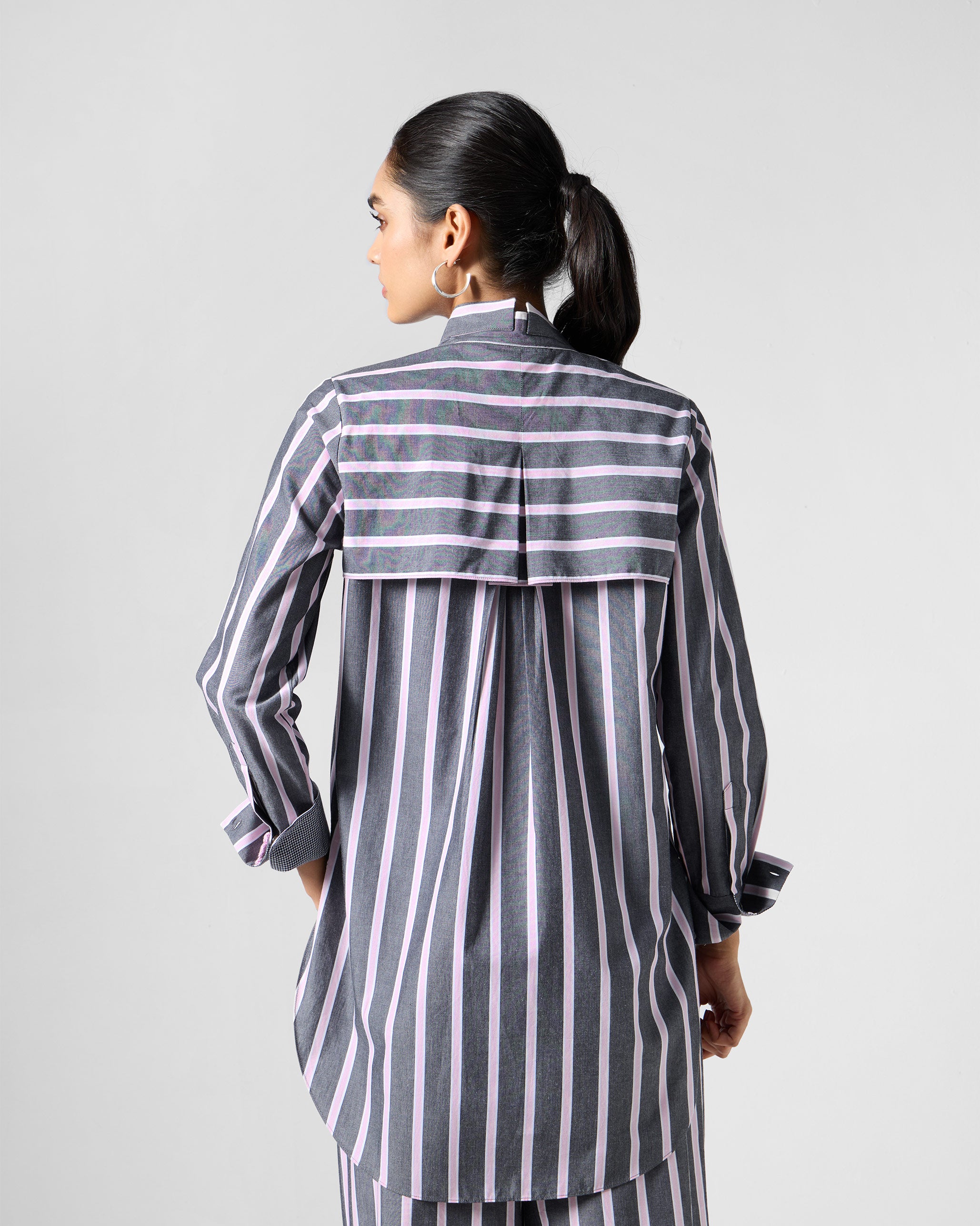 The Trench Shirt Set - Charcoal