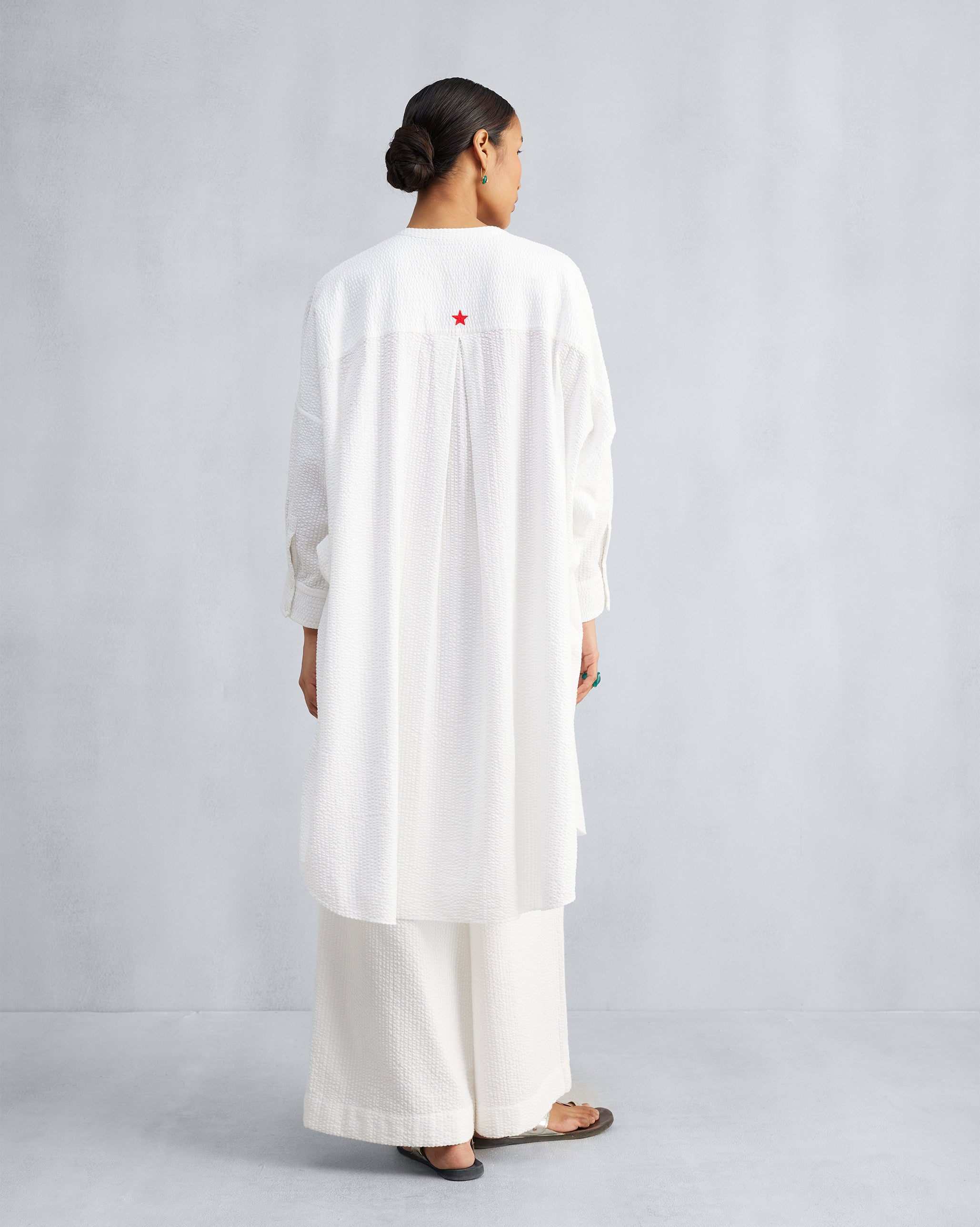 The Lazy Sunday Tunic Set - White