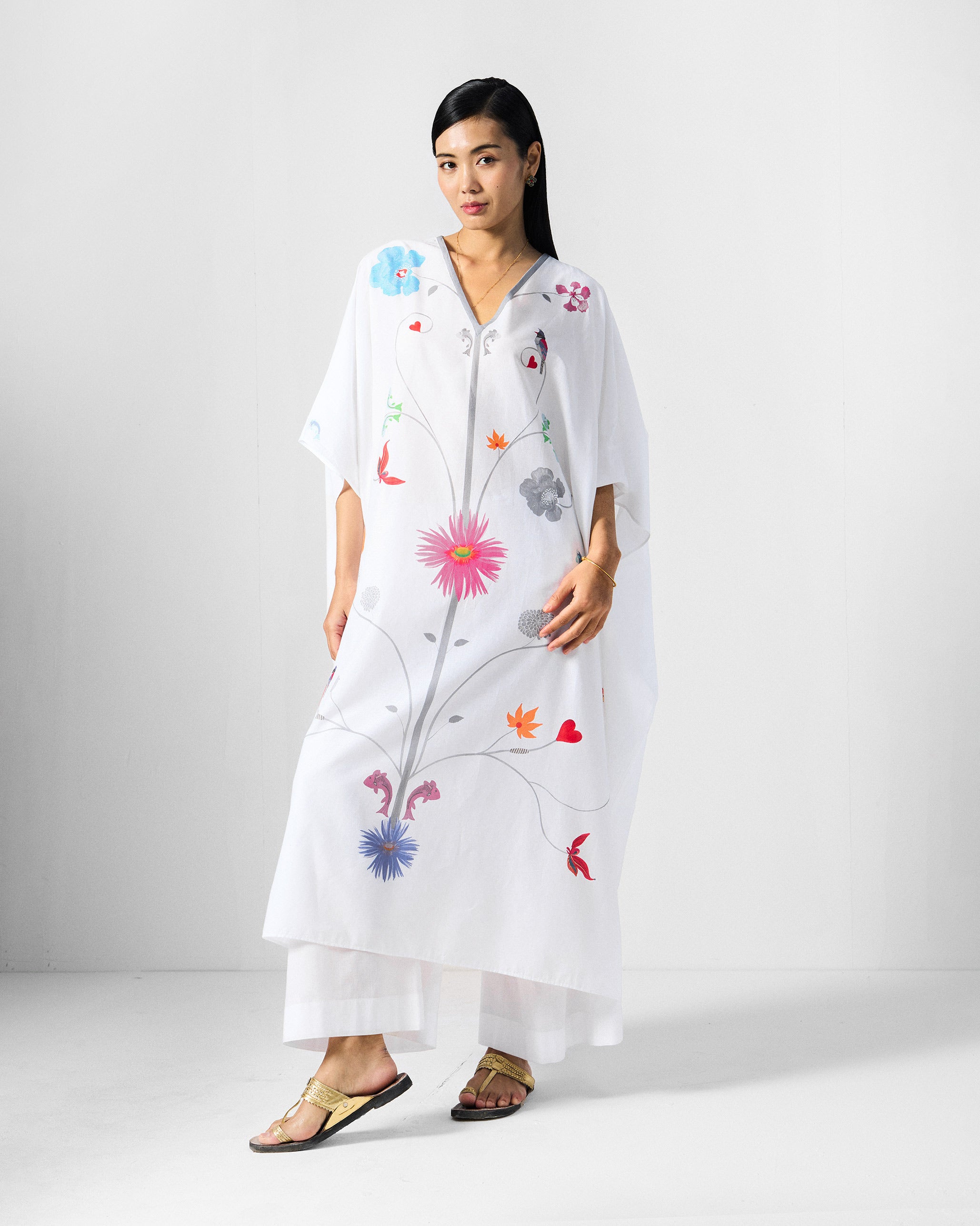 The Kohima Kaftan Set - Multicolour