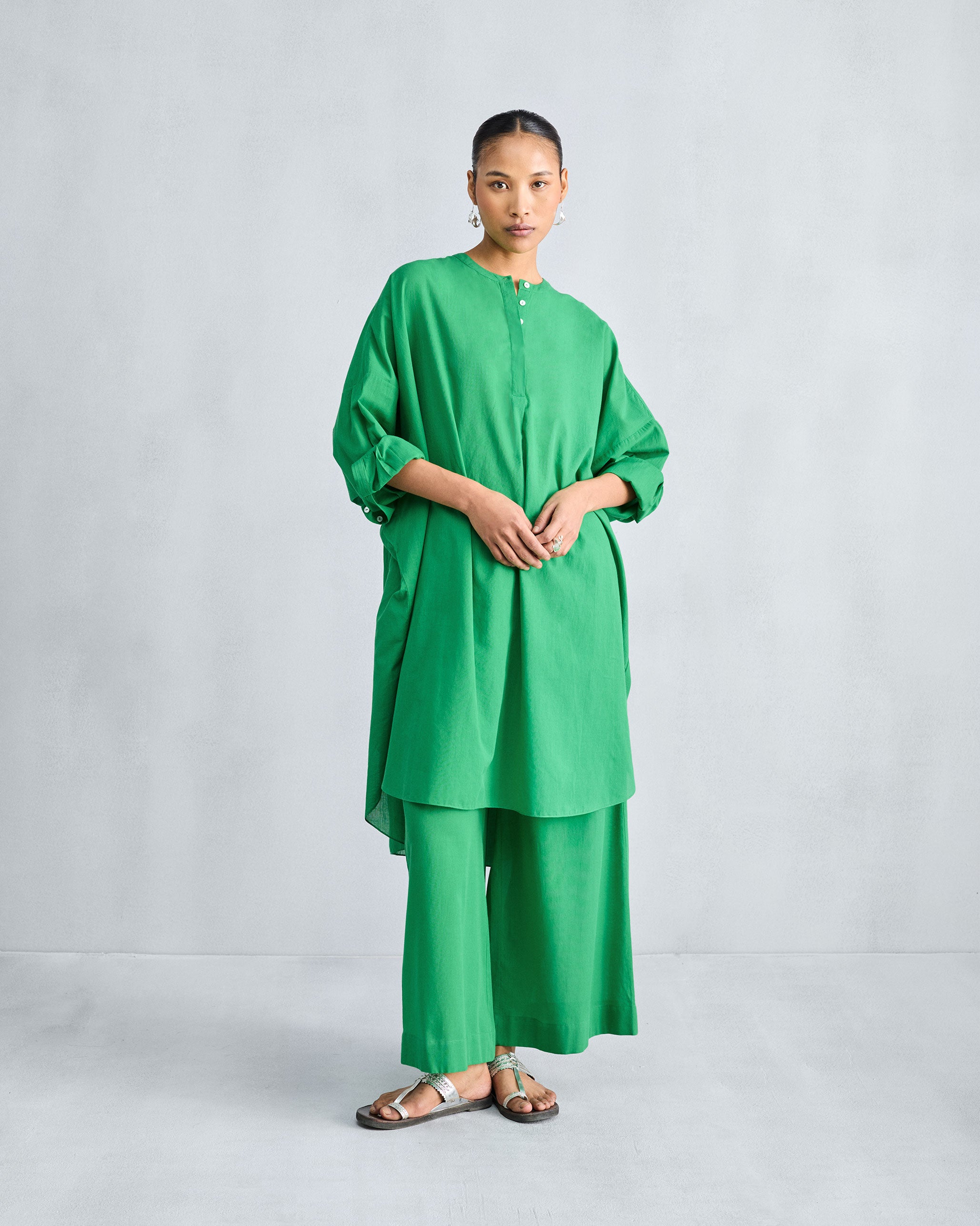 The Lazy Sunday Tunic Set - Green
