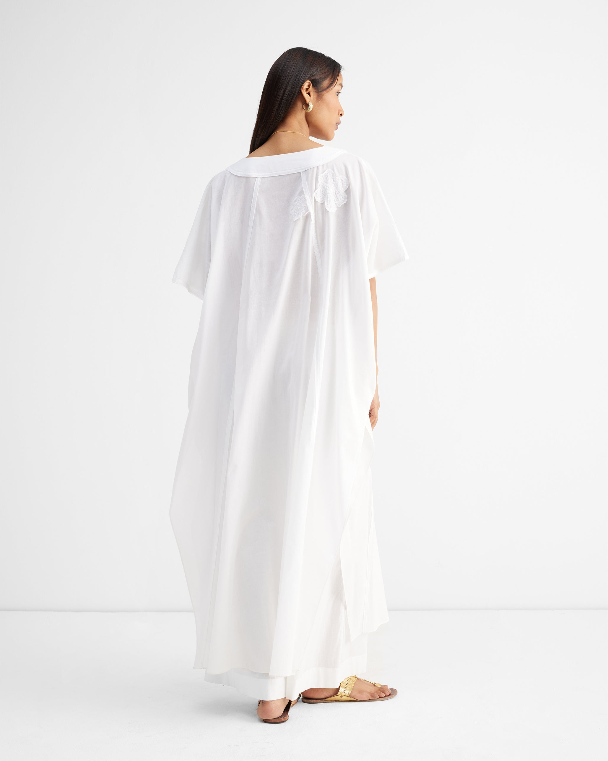 The Bodrum Kaftan Set - White Embroidered