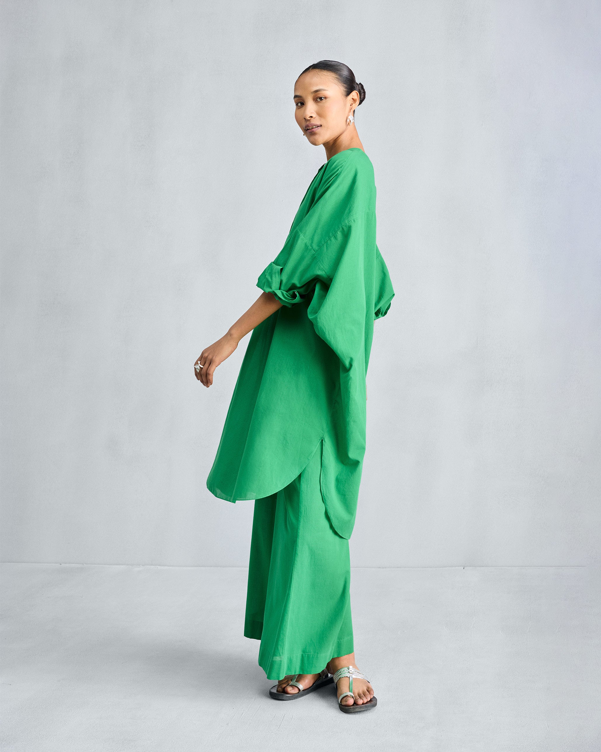 The Lazy Sunday Tunic Set - Green