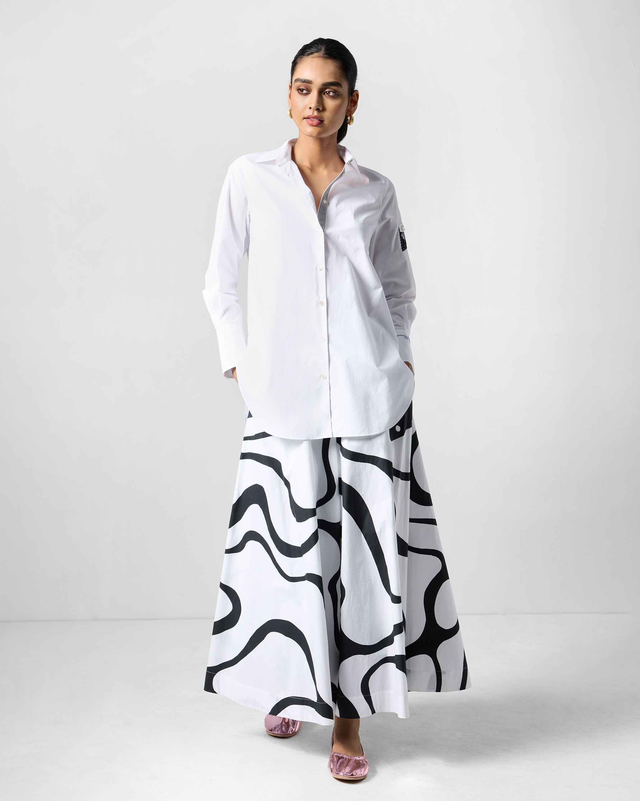 The Trench Shirt Set - Black & White