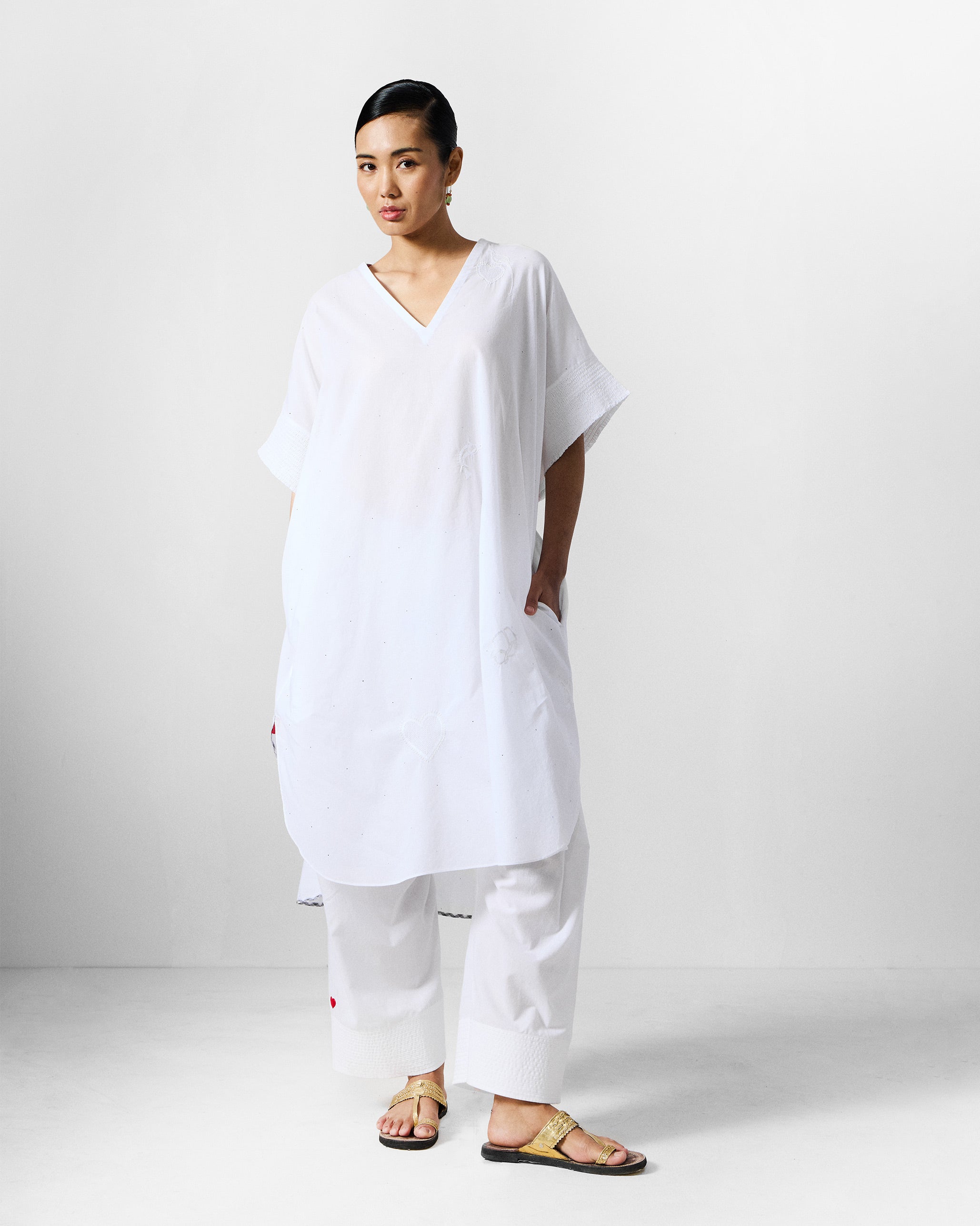 The Calicut Kurta Set - White