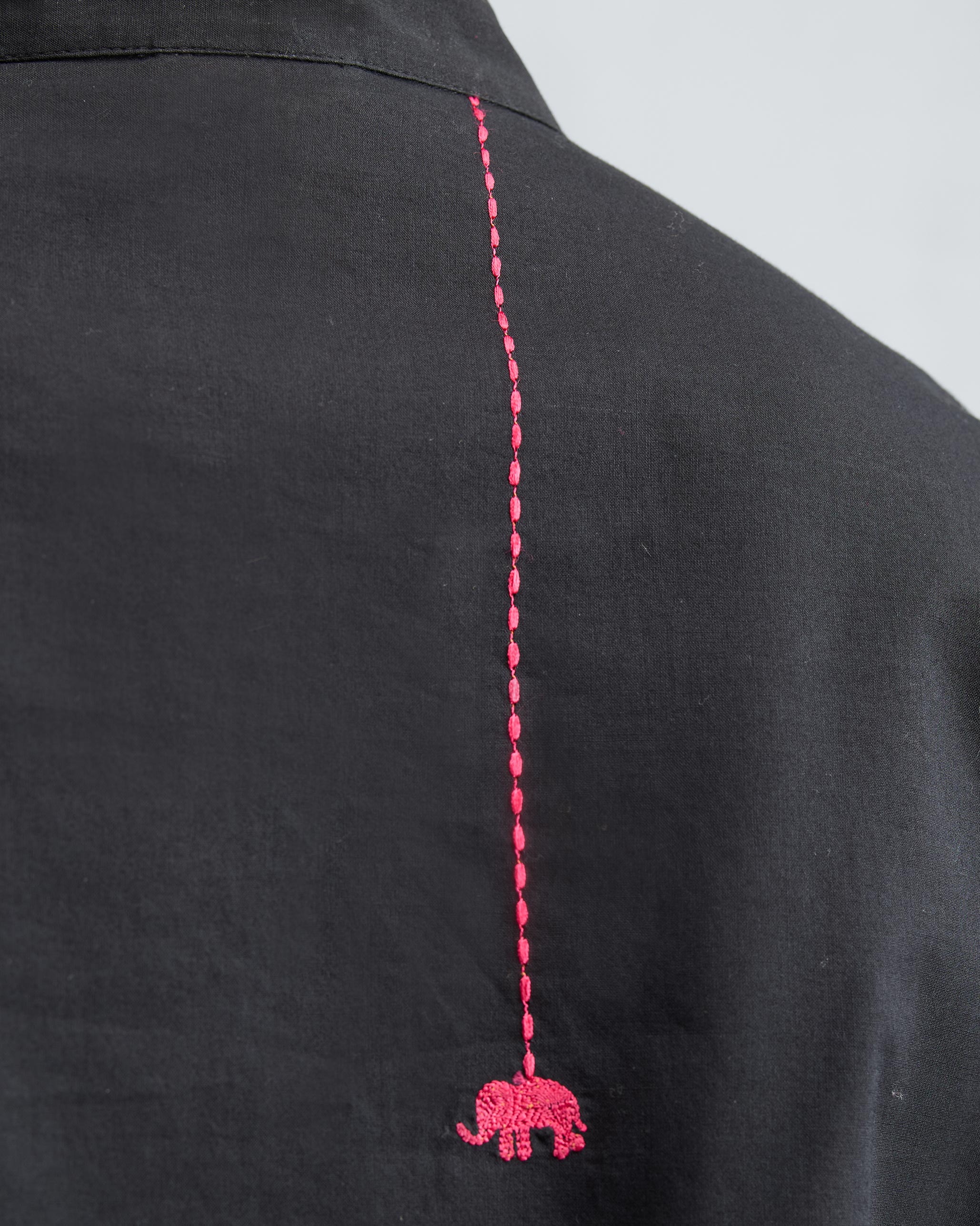 The Basic Mid Length Kurta Set - Black