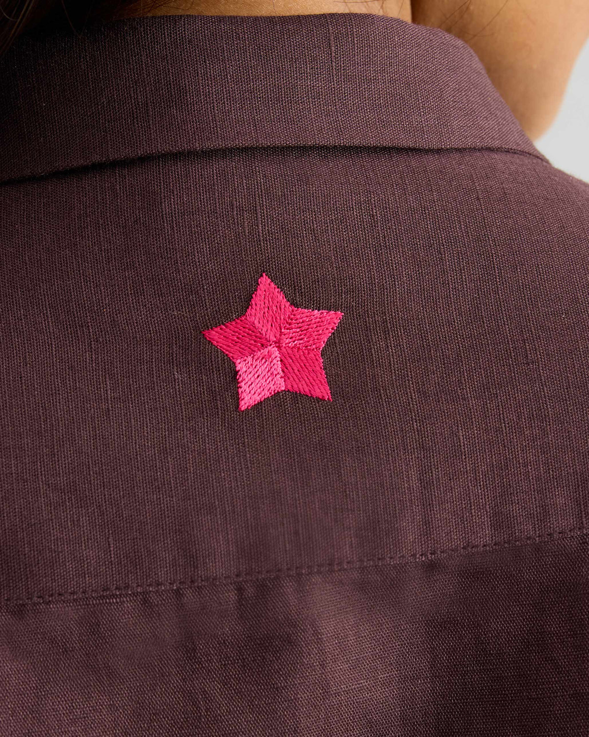 The Drop Armhole Shirt Set - Chocolate Plum