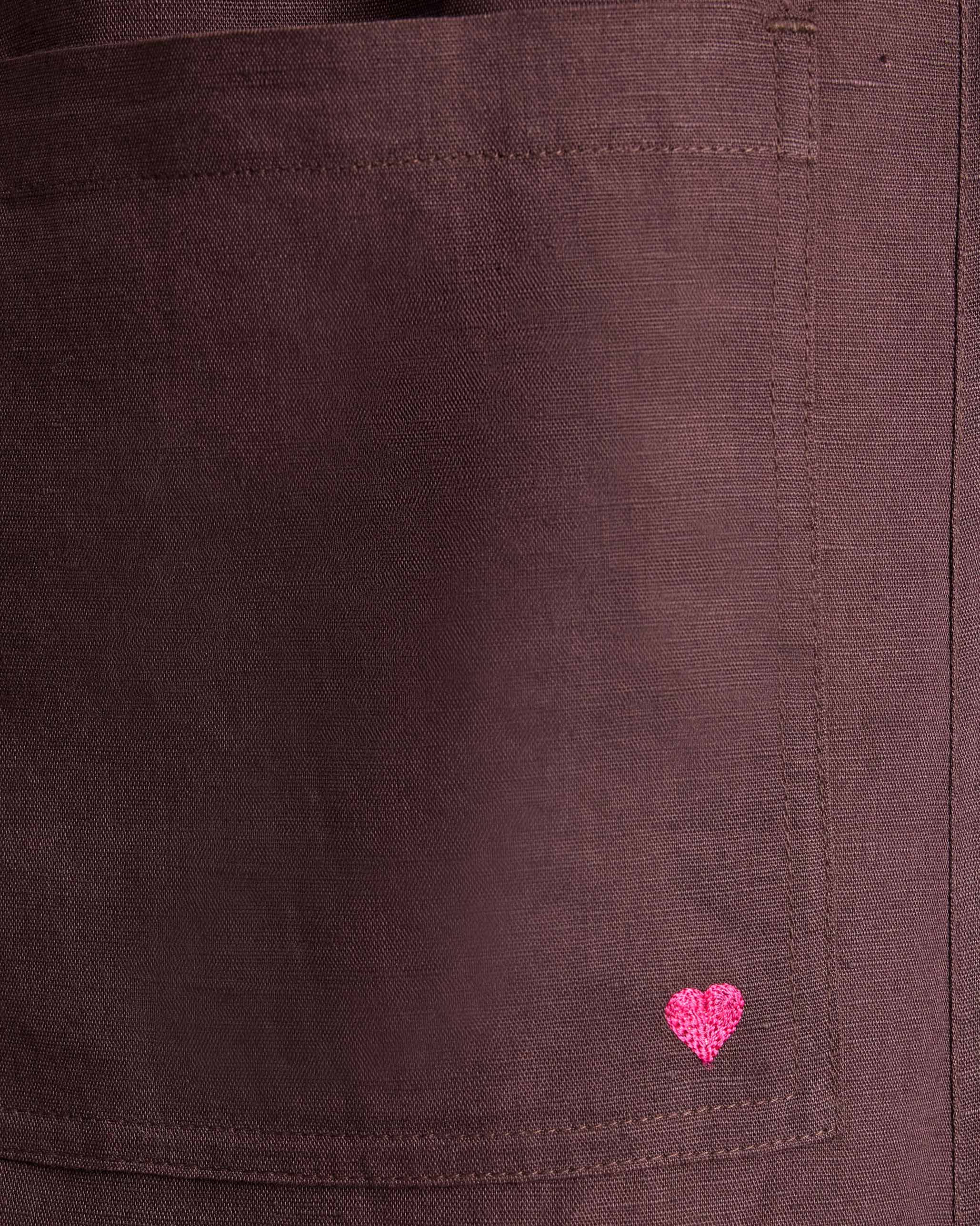 The Drop Armhole Shirt Set - Chocolate Plum