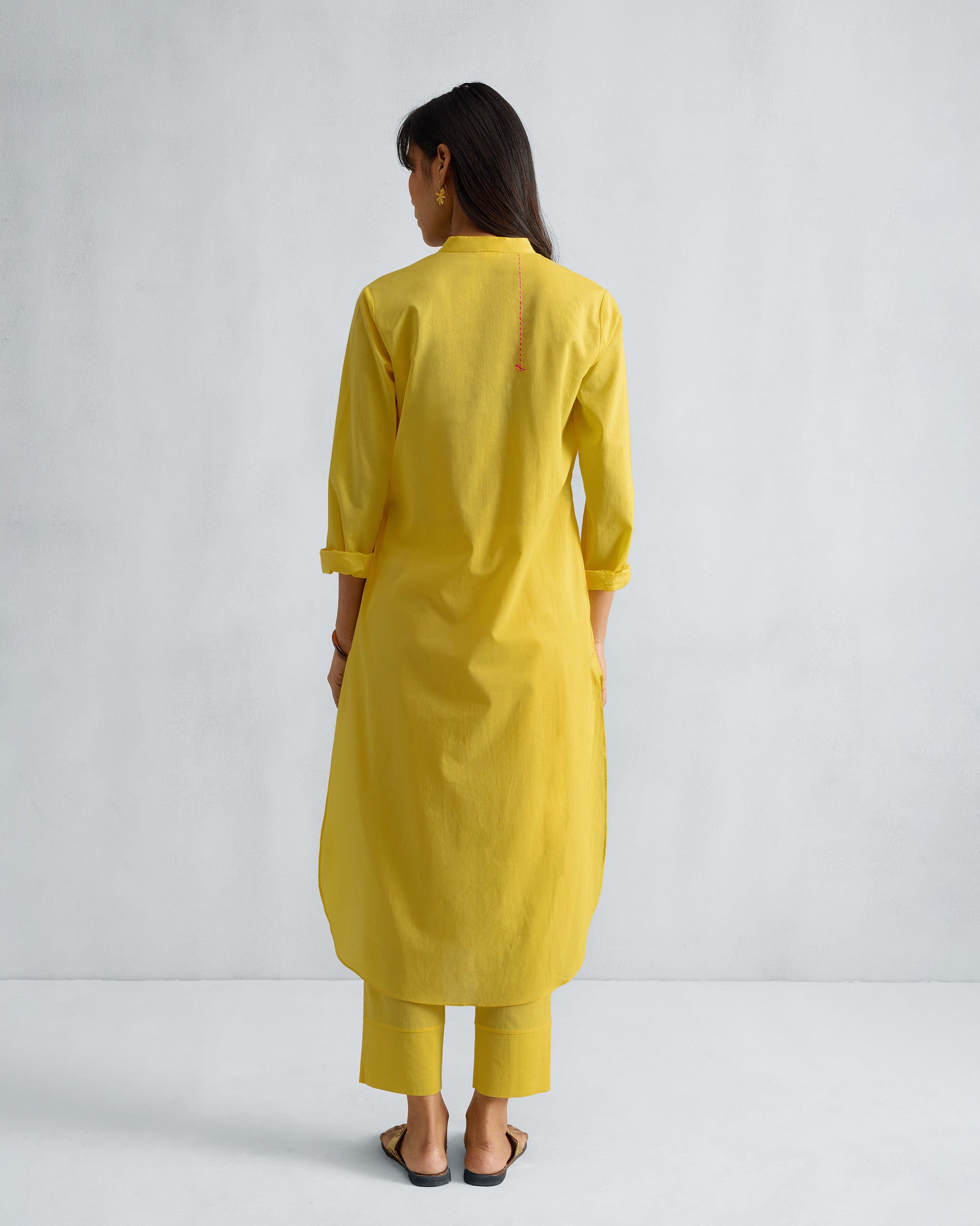 The Basic Long Kurta Set - Yellow
