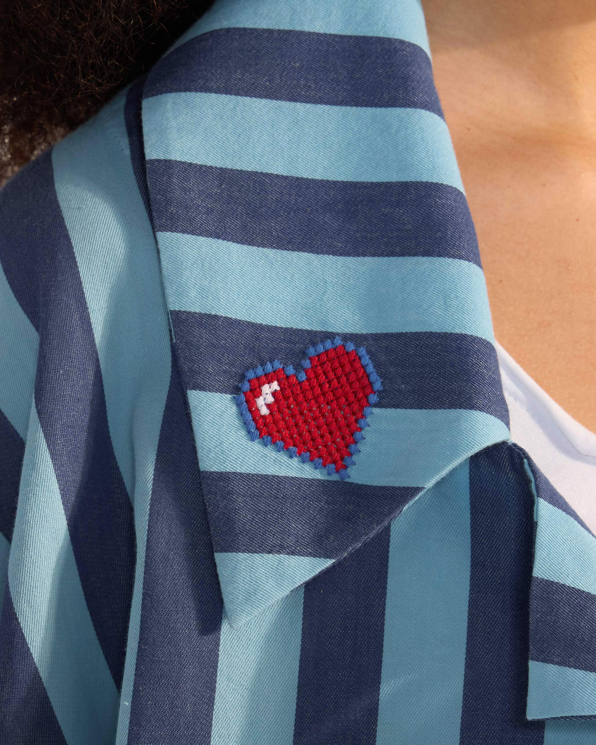 The Ambrai Jacket Set - Blue Stripes