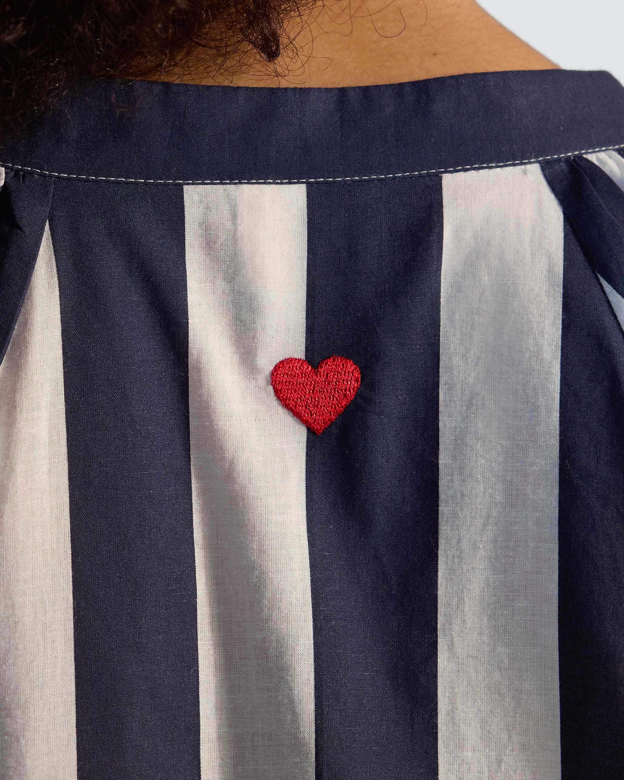 The Zaya Top Set - Blue & White Stripes
