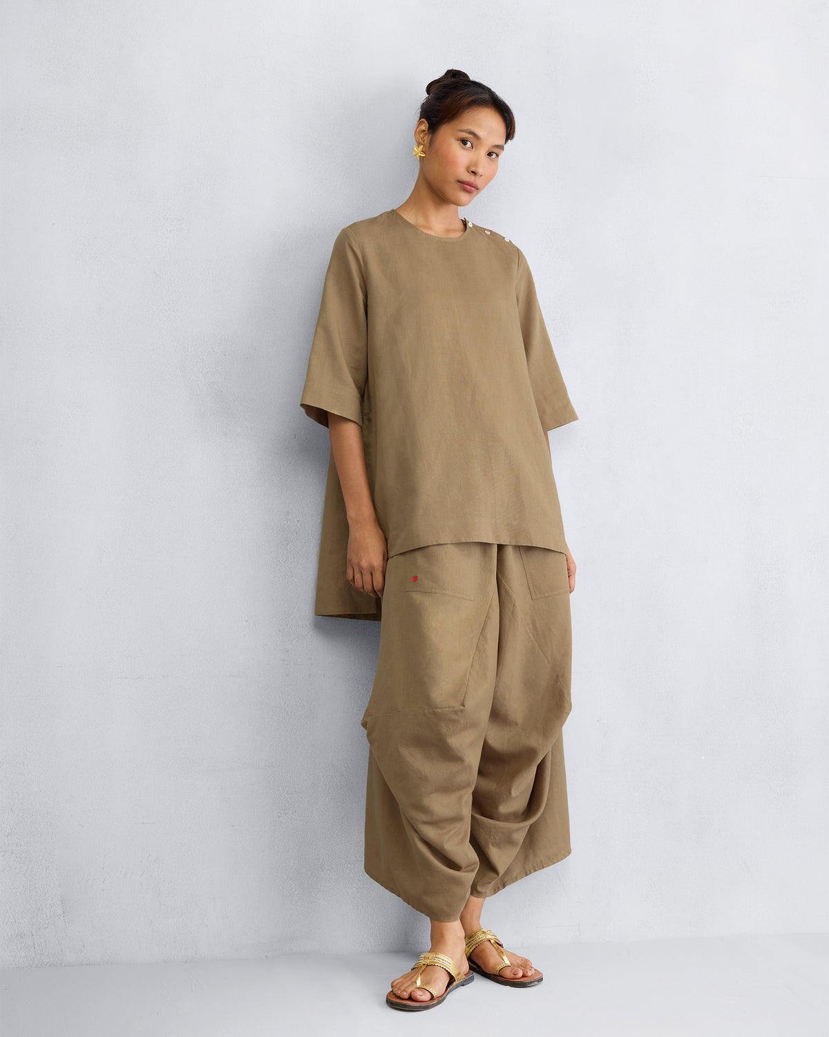 The High Slit Top Set - Sapphire