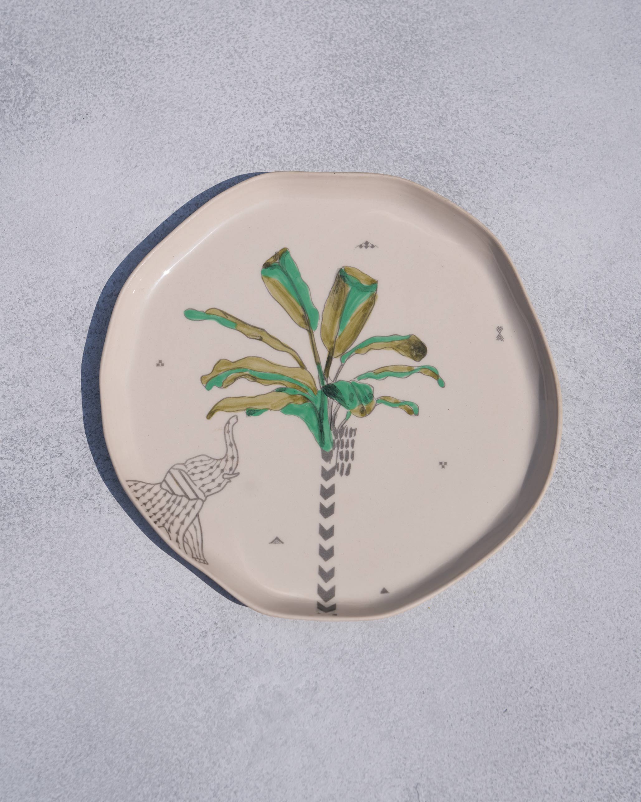 Ceylon Palm Quarter Plate - TSSxNB