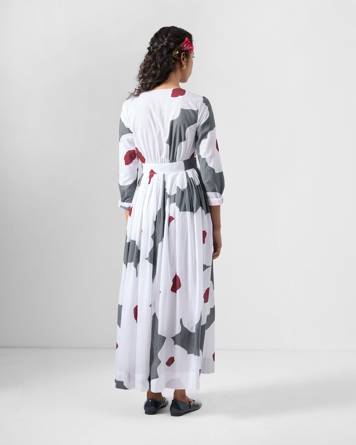 Nico Dress - Grey & White