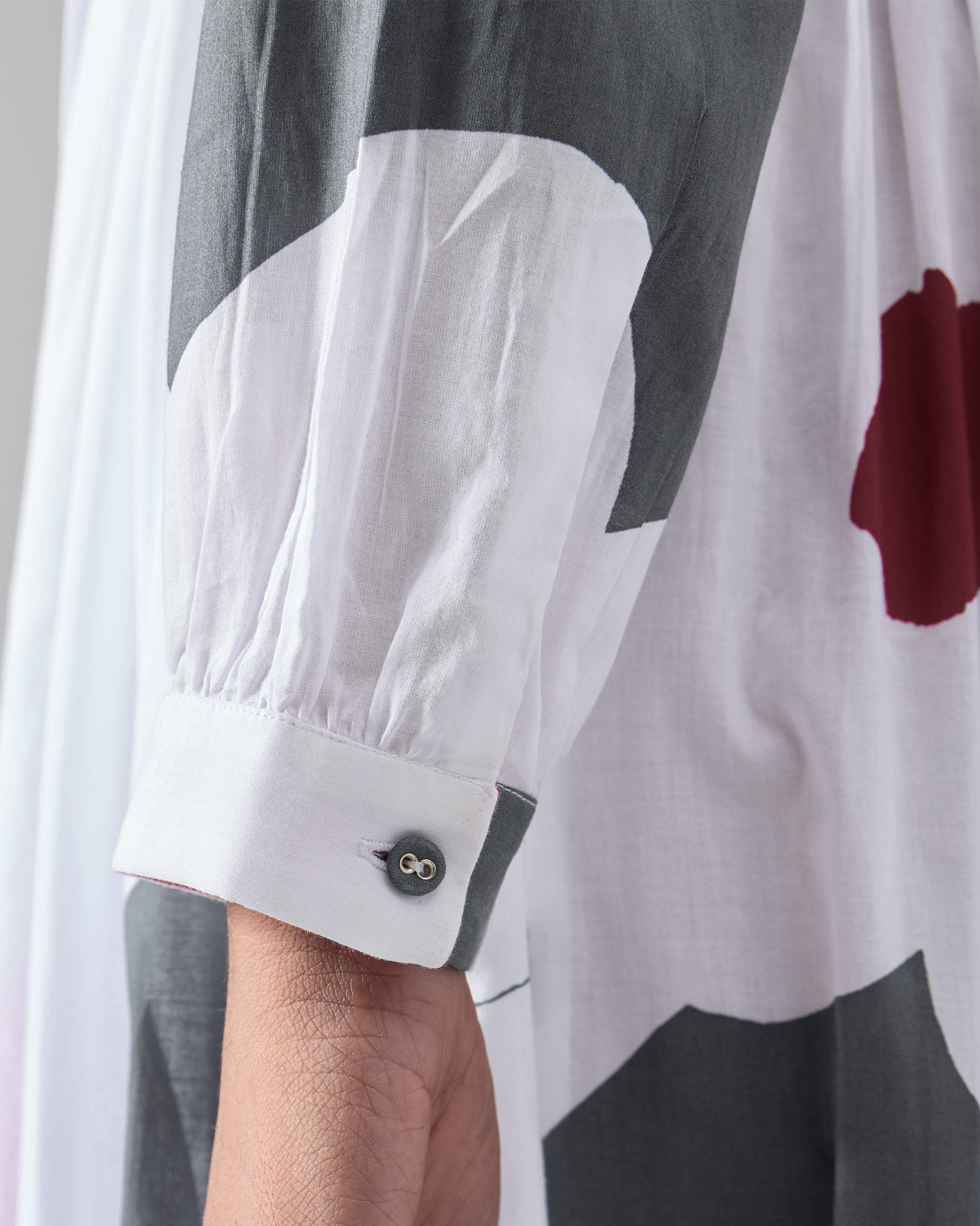 Nico Dress - Grey & White