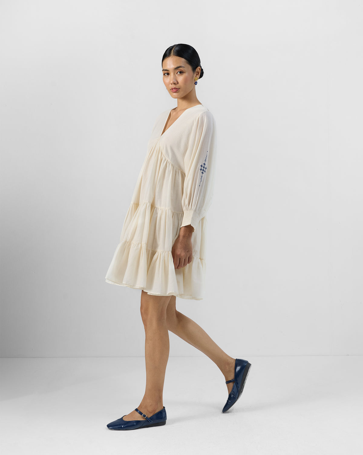 Temple Tier Dress - Ivory