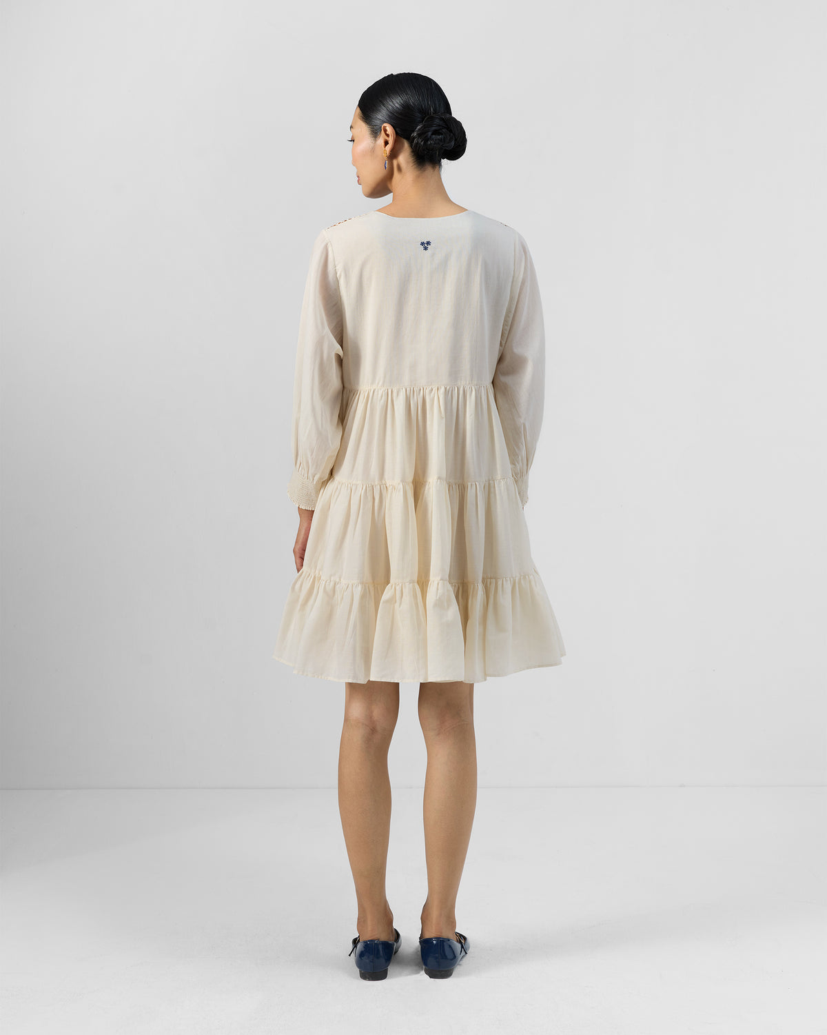 Temple Tier Dress - Ivory