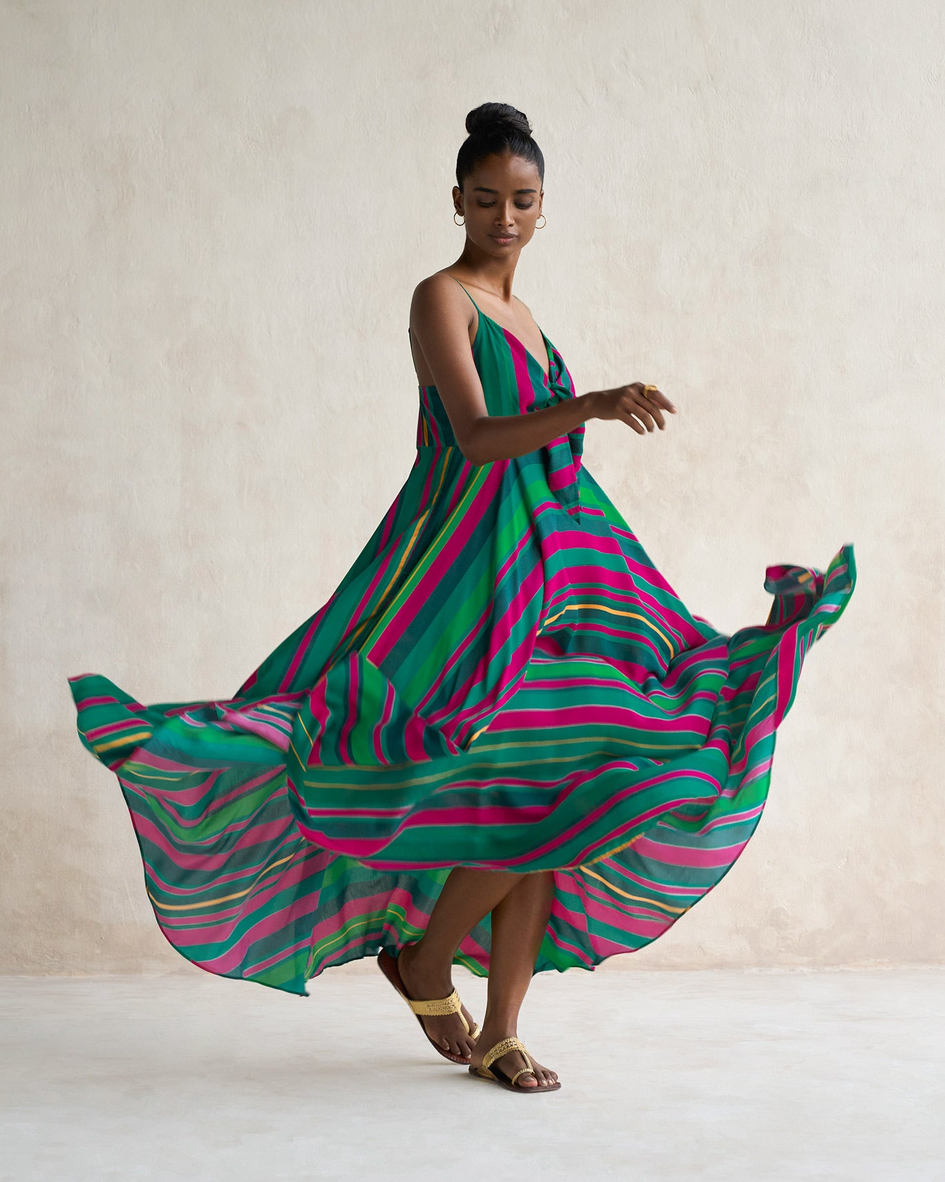 Long Strappy Dress - Multi