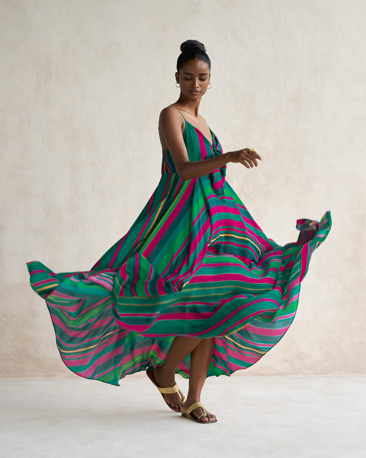 Long Strappy Dress - Multi