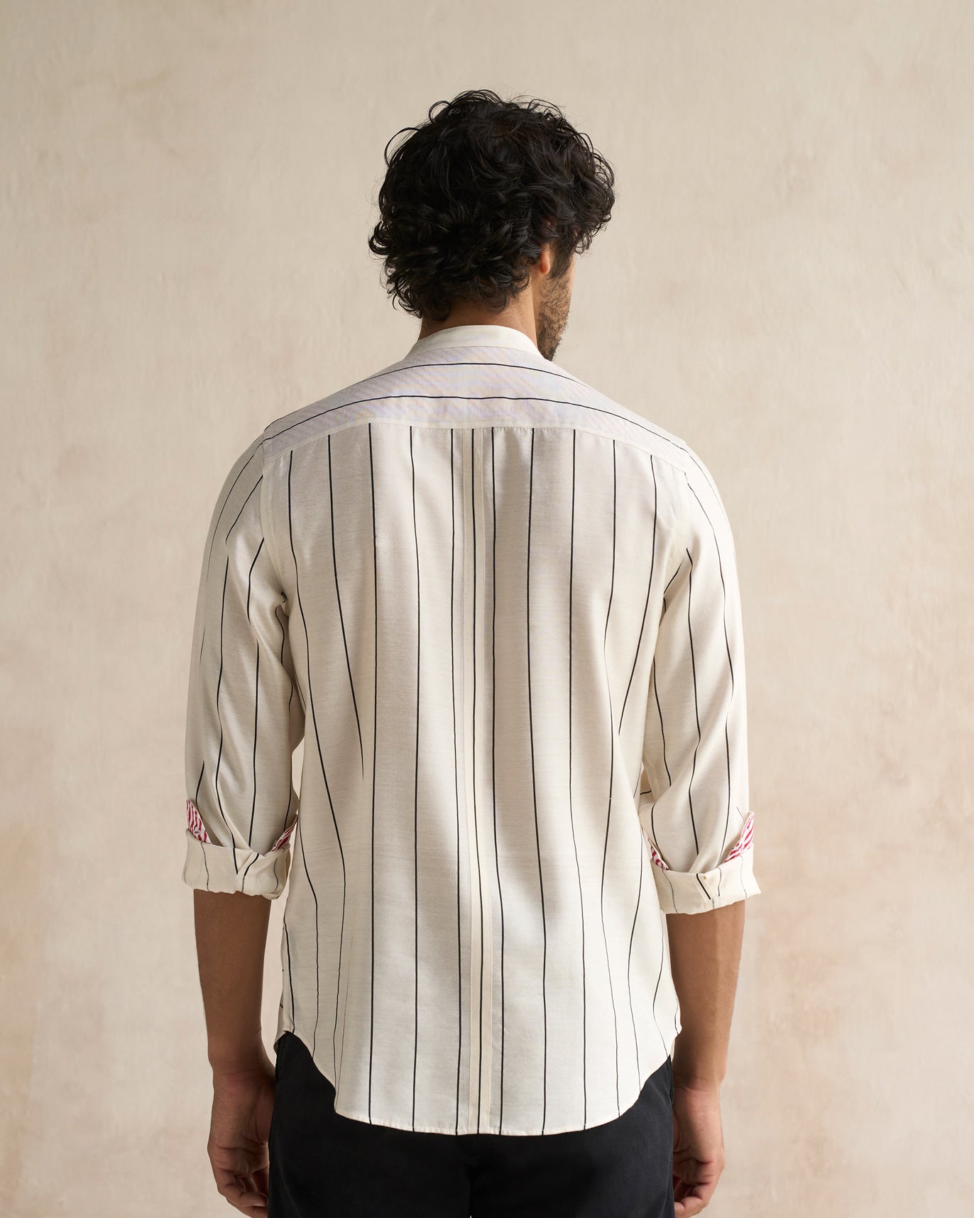 Nawab Shirt - Ivory & Black