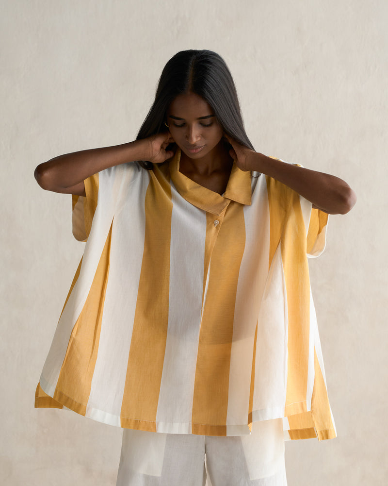 Camber Top - Yellow & Ivory