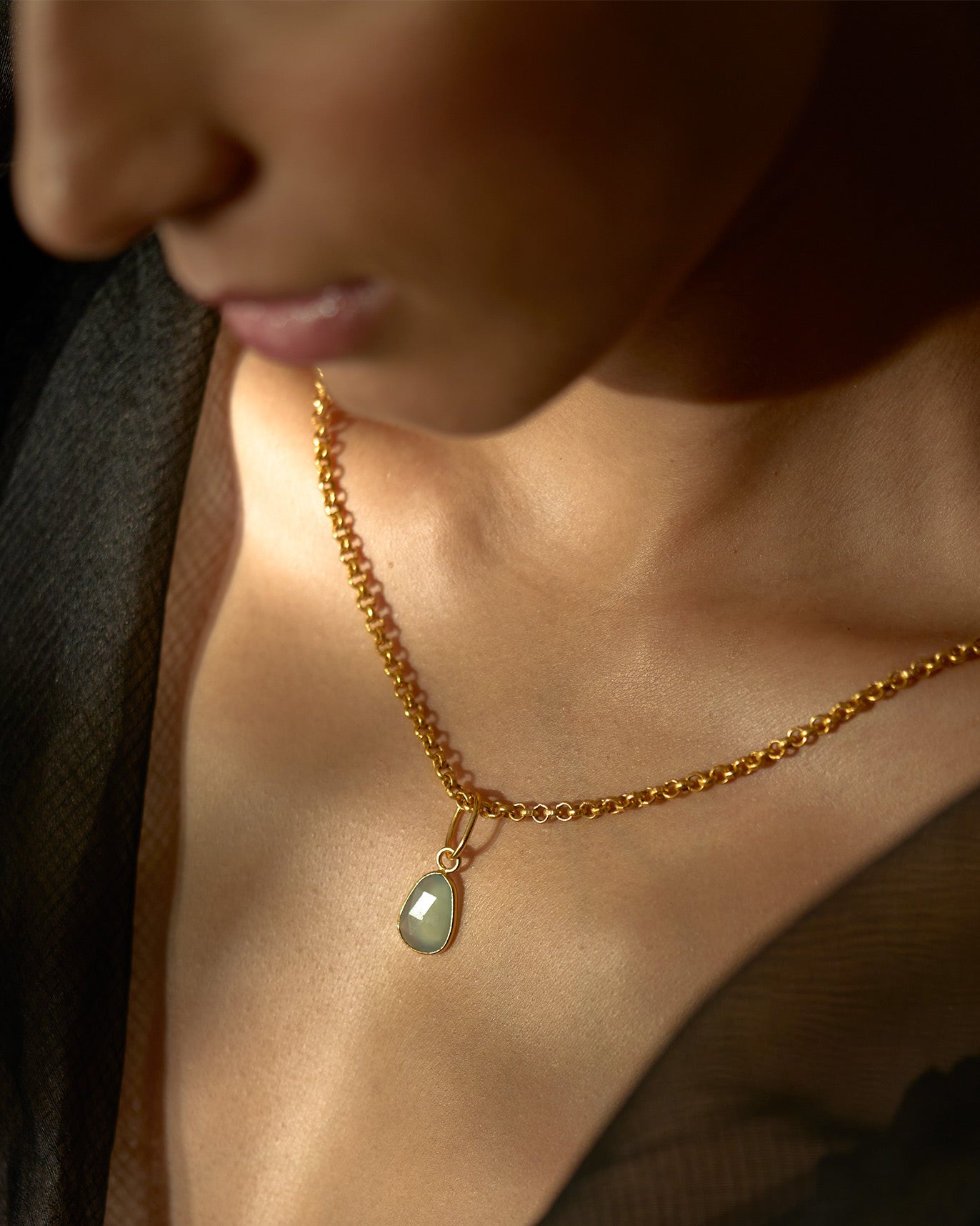 Sea Weed Charm - Gold & Aqua