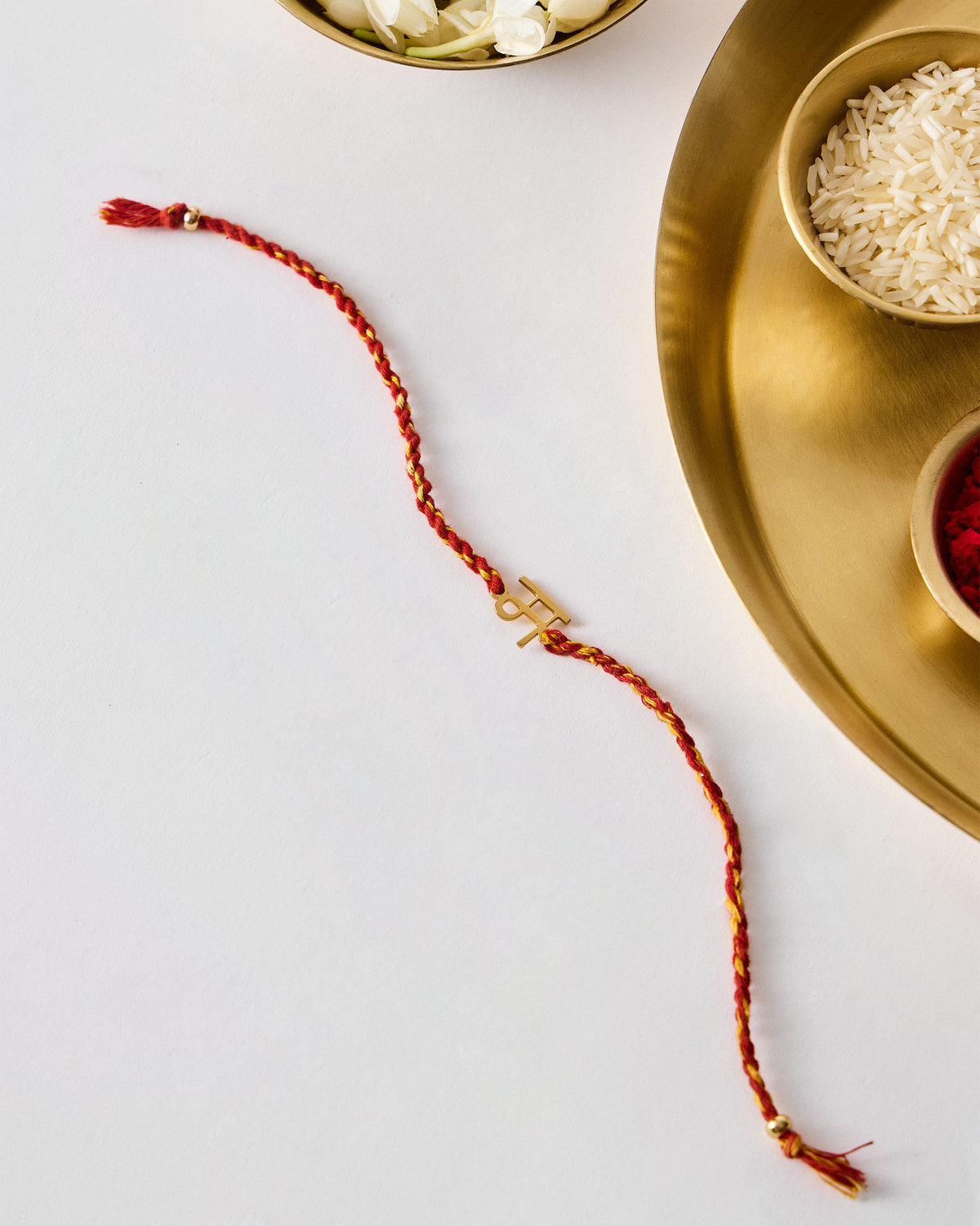 Alphabet M Rakhi - Red