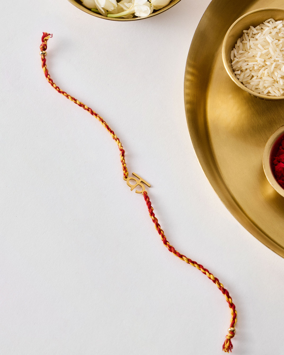 Alphabet K Rakhi - Red