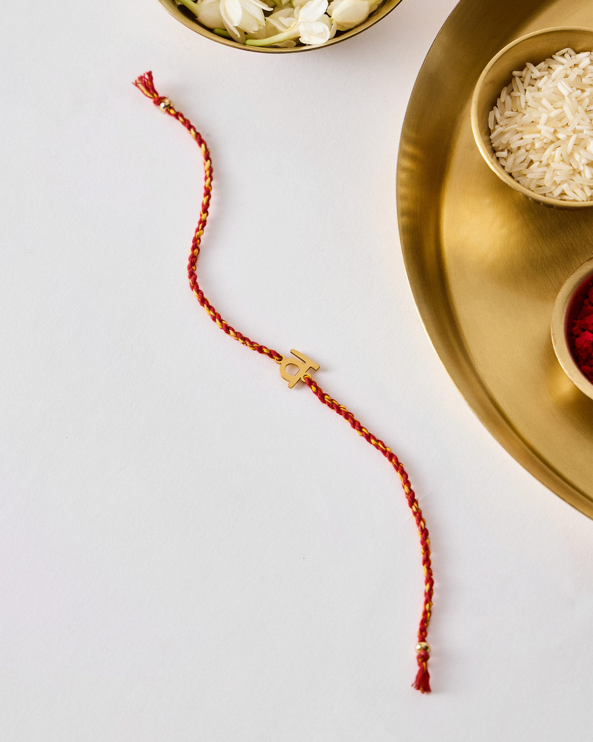 Alphabet V Rakhi - Red