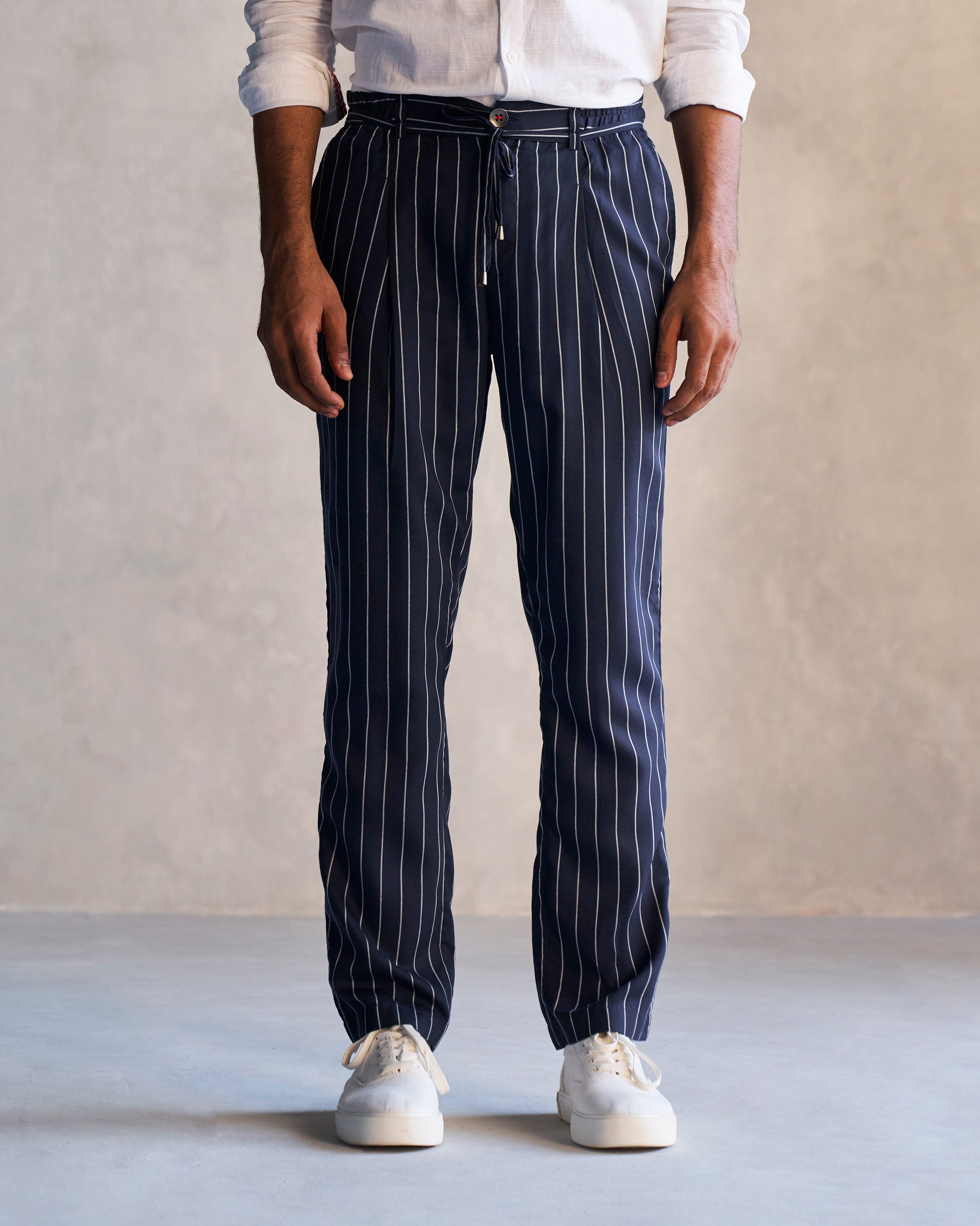 Banjara Trousers - Navy & Grey