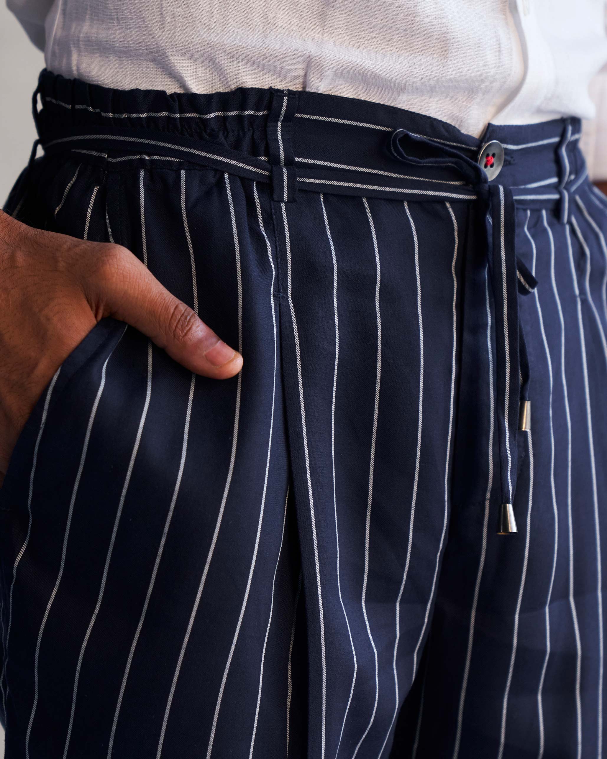 Banjara Trousers - Navy & Grey
