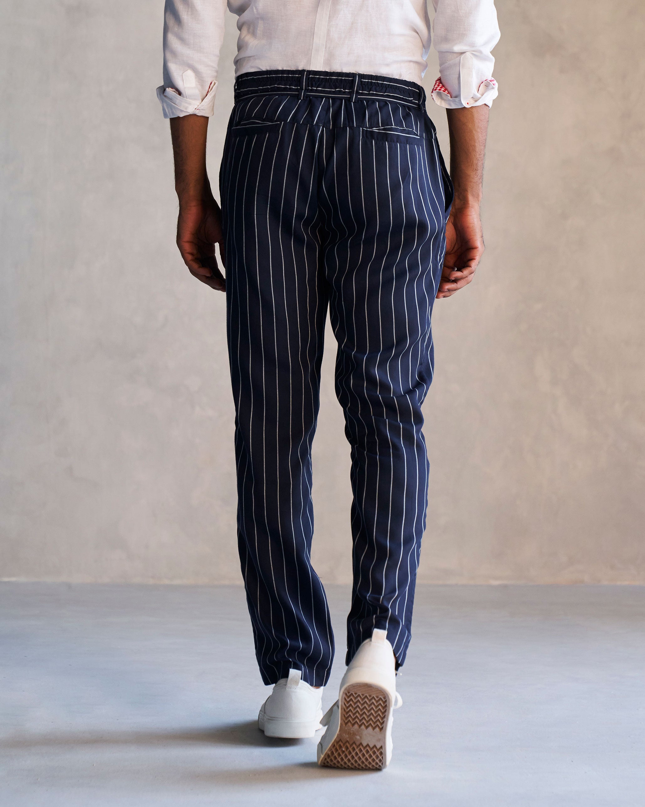 Banjara Trousers - Navy & Grey