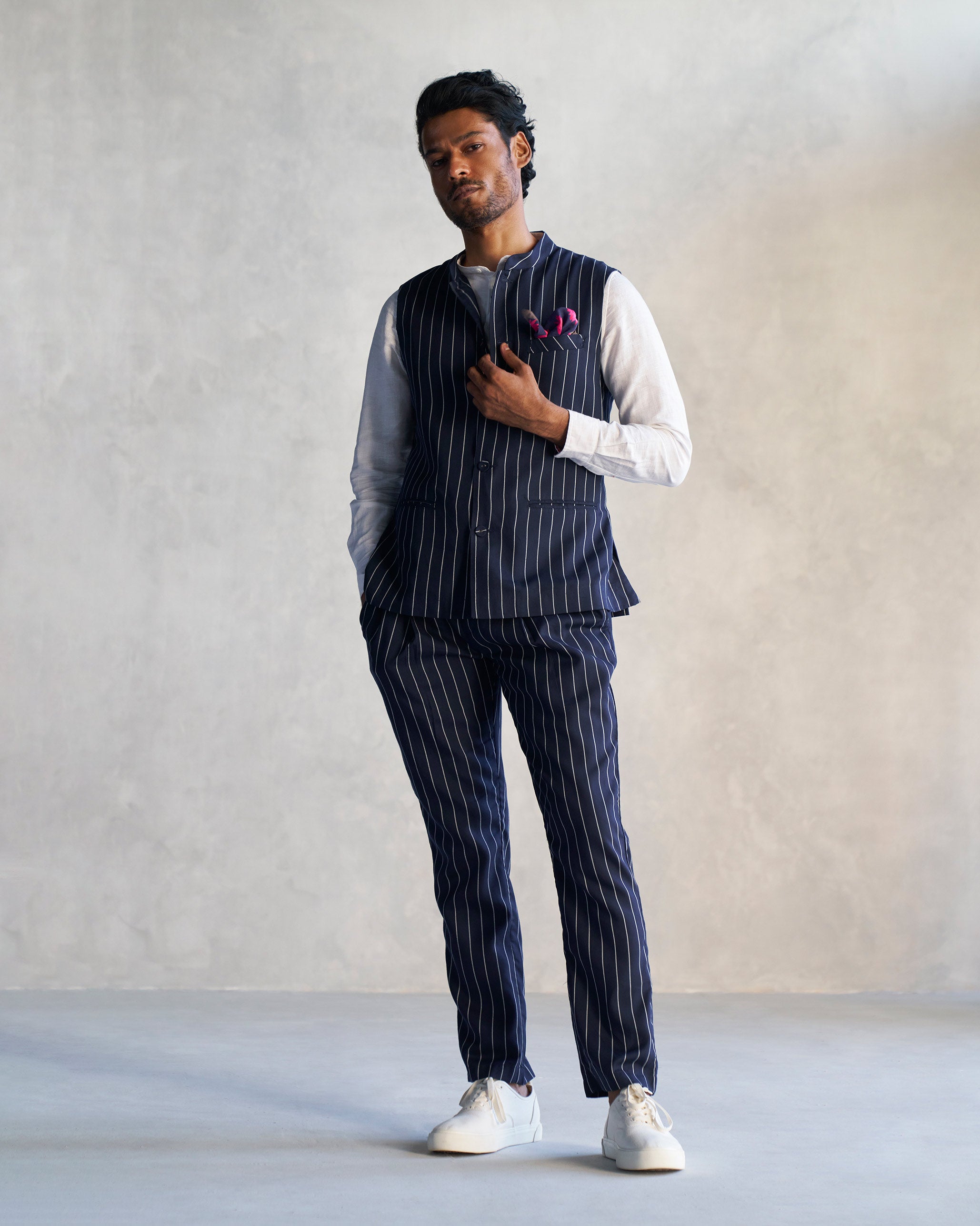 Banjara Trousers - Navy & Grey