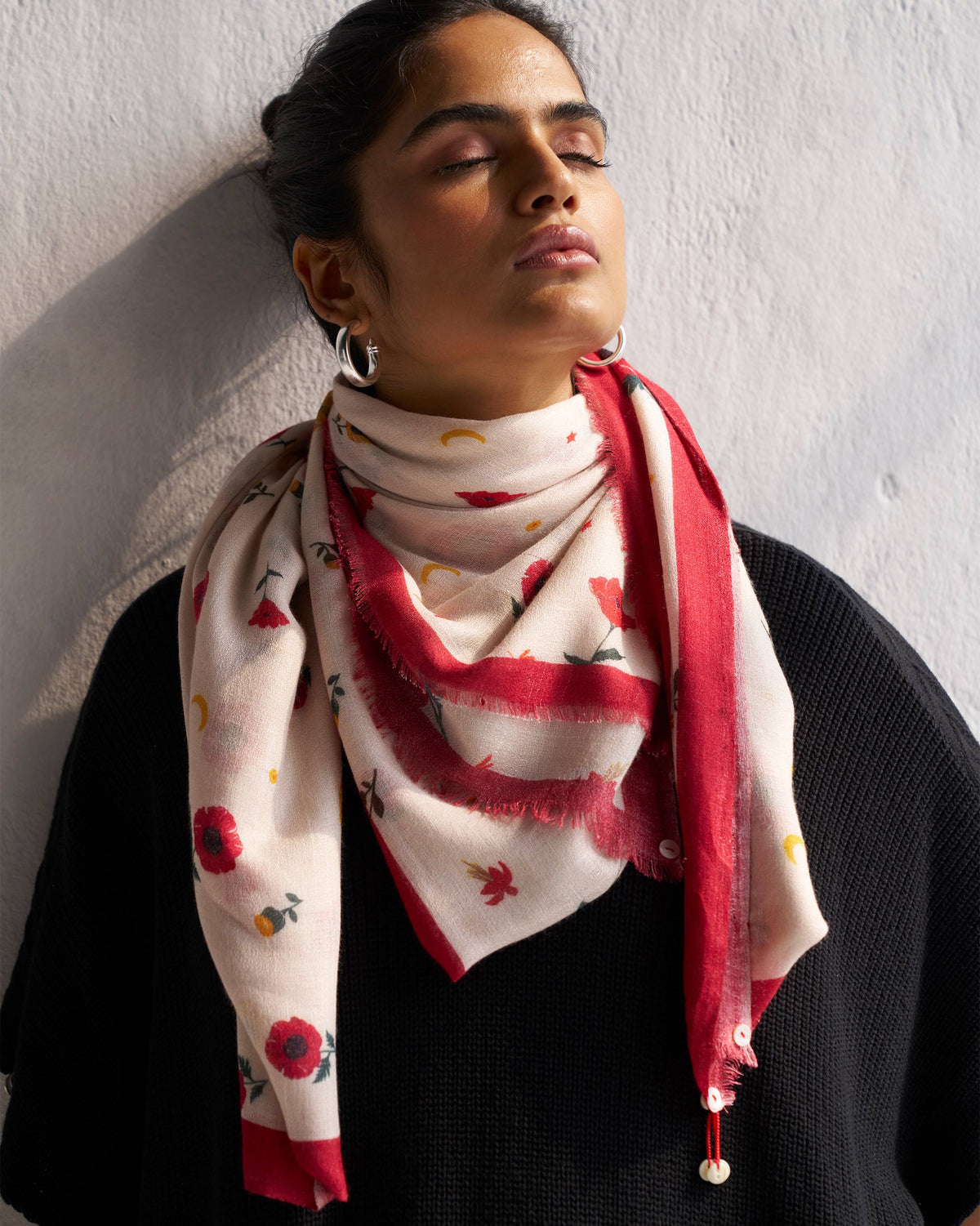 Poppy Shawl - Ivory