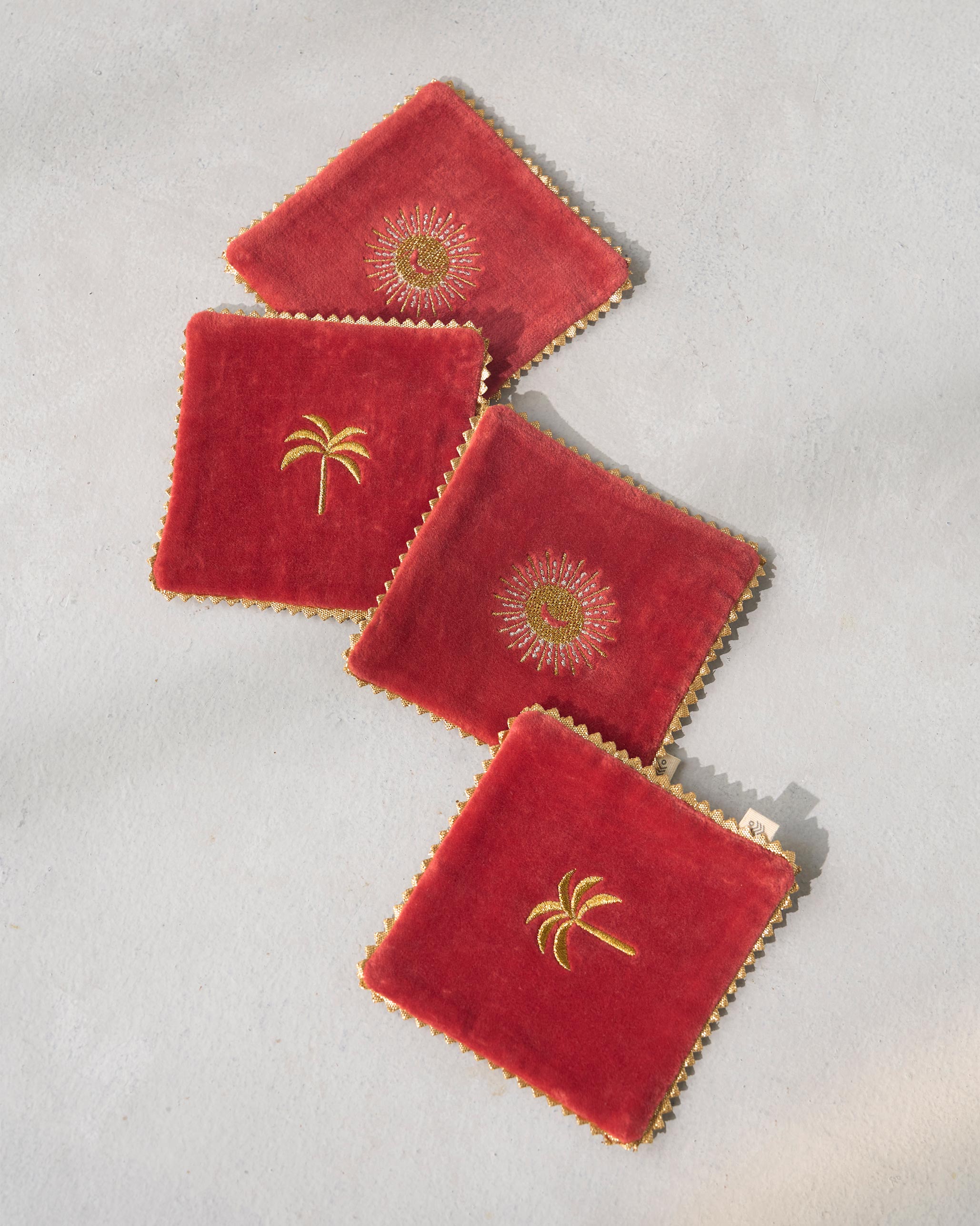 Ruby Coasters Set of 4