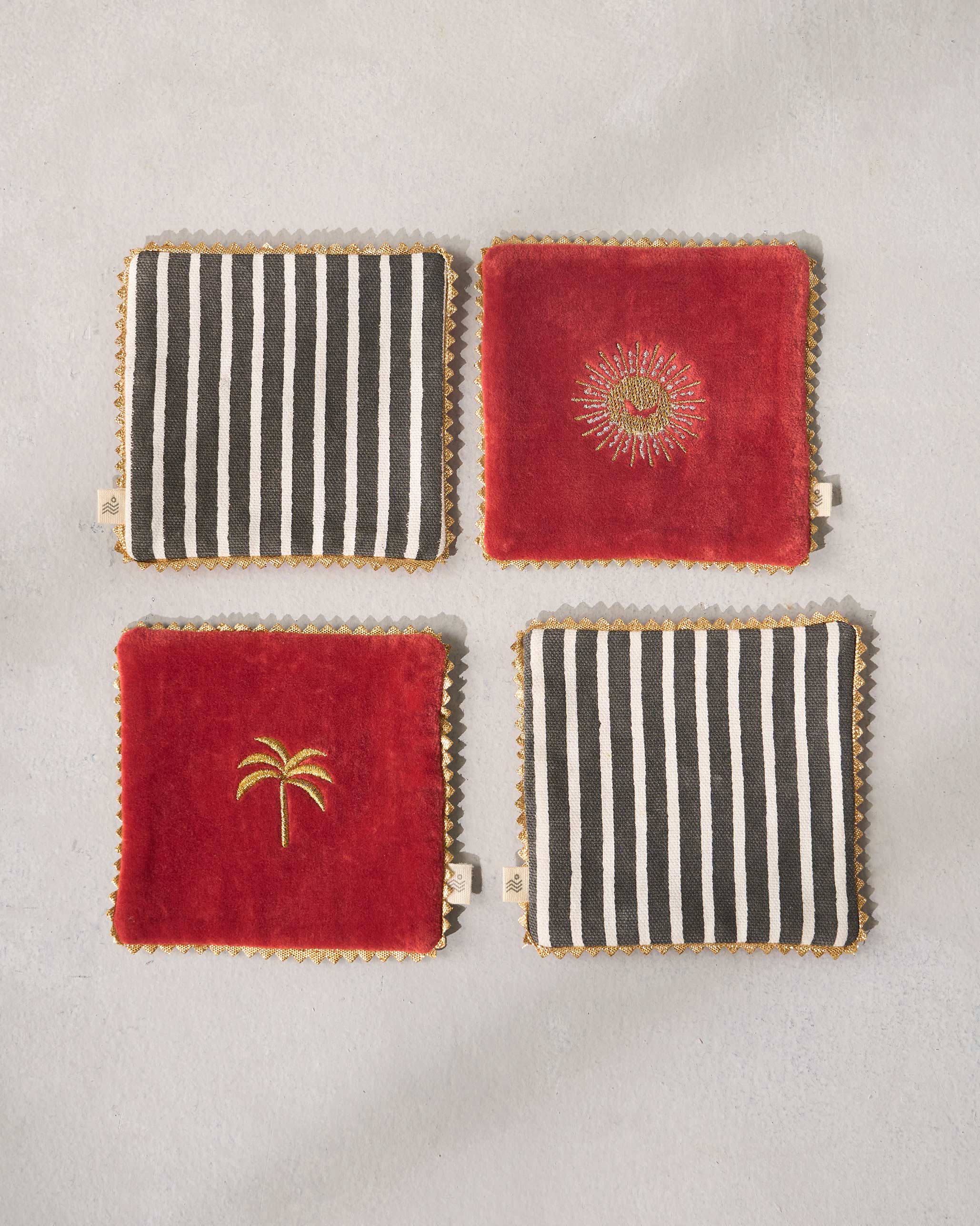 Ruby Coasters Set of 4