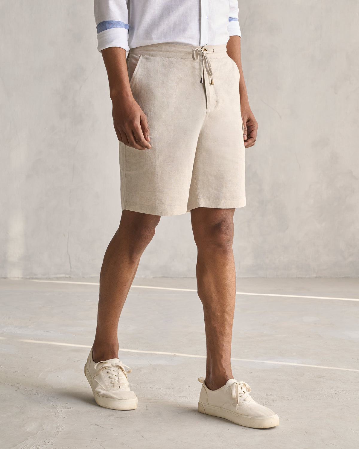 Linen Shorts - Natural