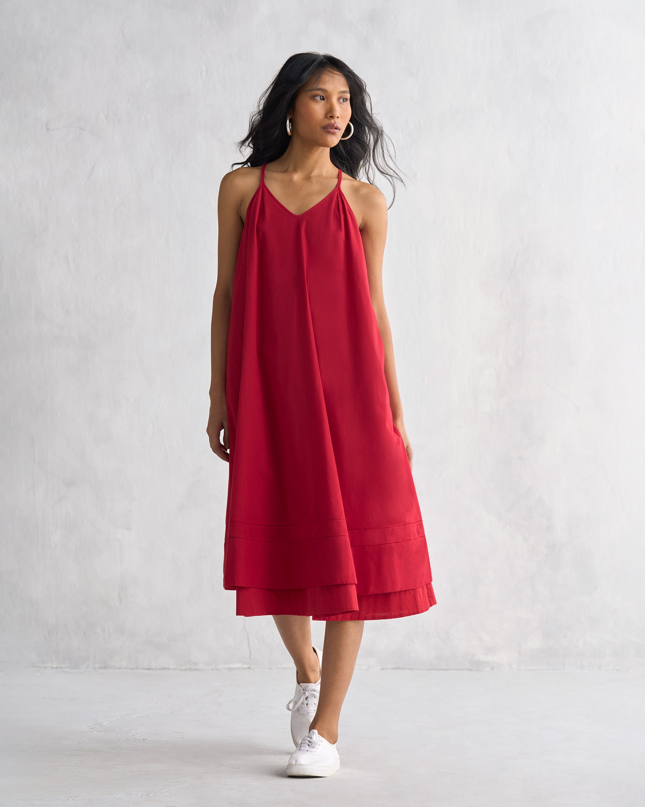 Habari Strappy Dress - Red