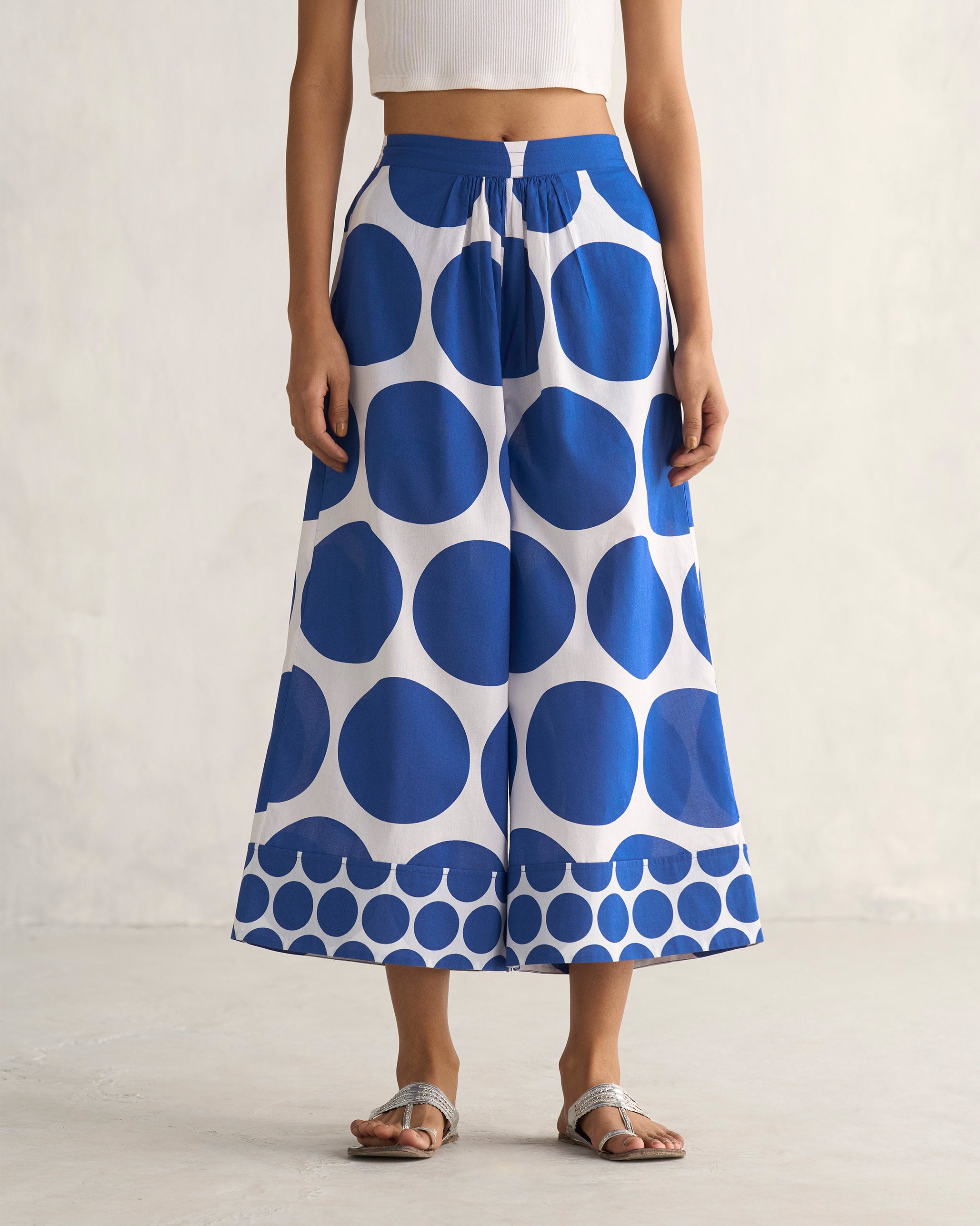 Picnic Culottes - Navy & White