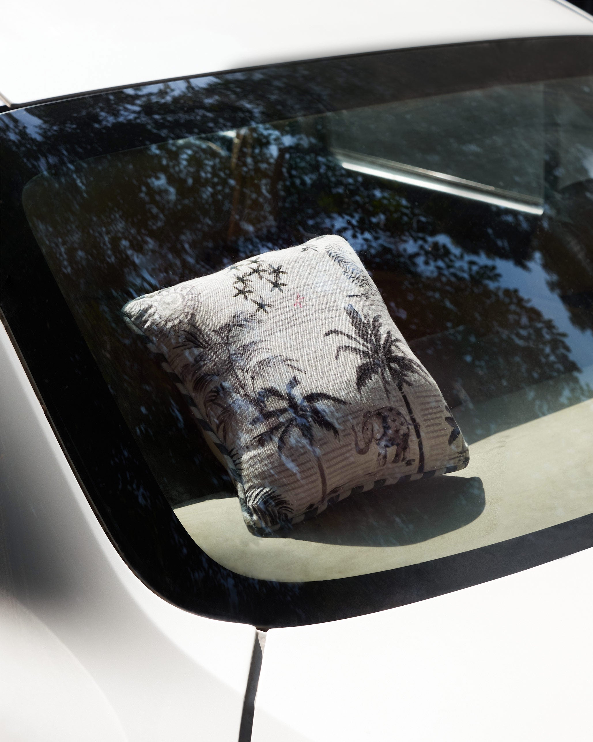 Monochrome Island Car Cushion